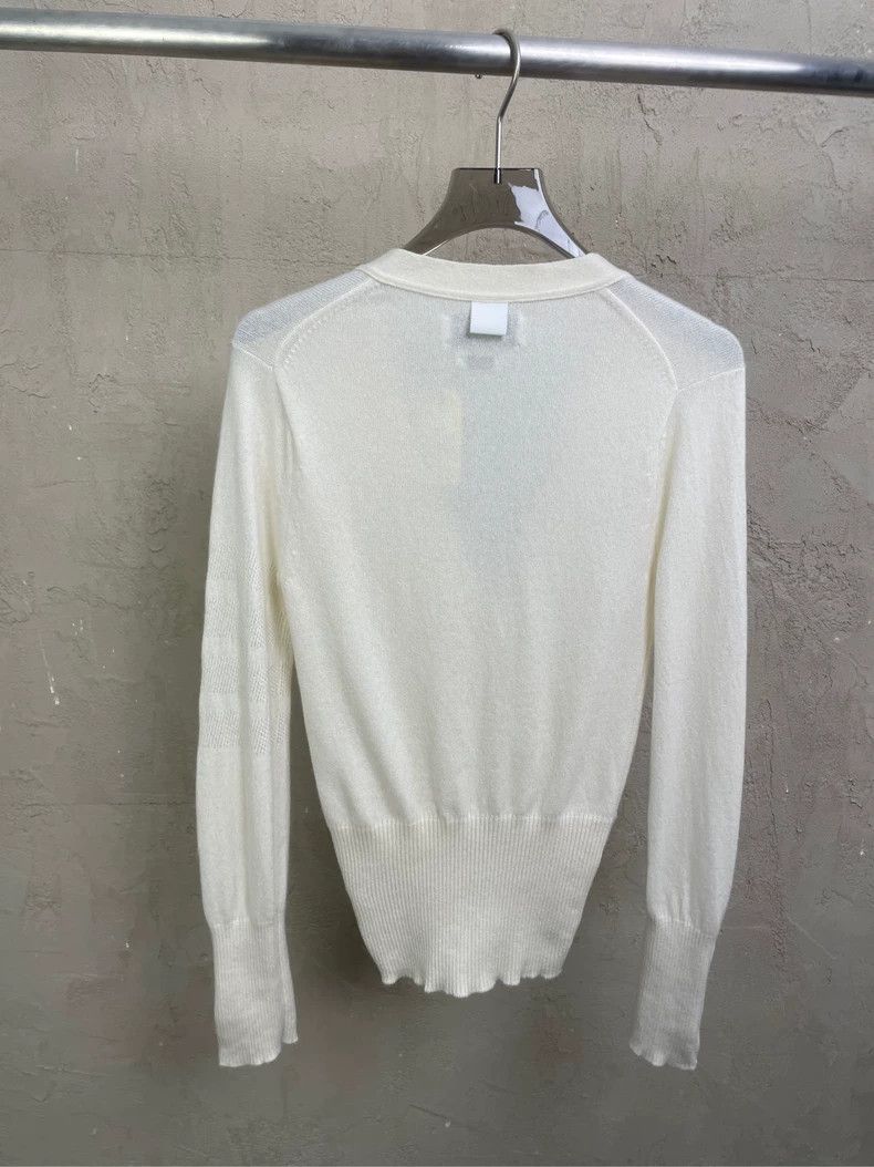 Thom Browne Thom browne Beige show knitted four-striped pure cashmere c Size XS / US 0-2 / IT 36-38 - 2 Thumbnail