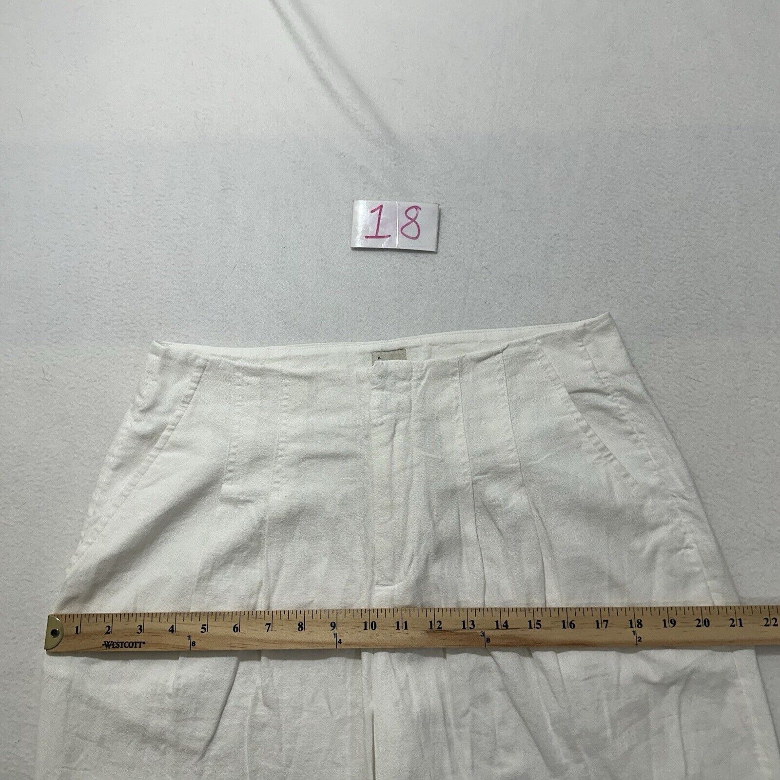 Other A New Day 8 High Rise Linen Blend Tapered Ankle Pants White Size 30" / US 8 / IT 44 - 12 Thumbnail