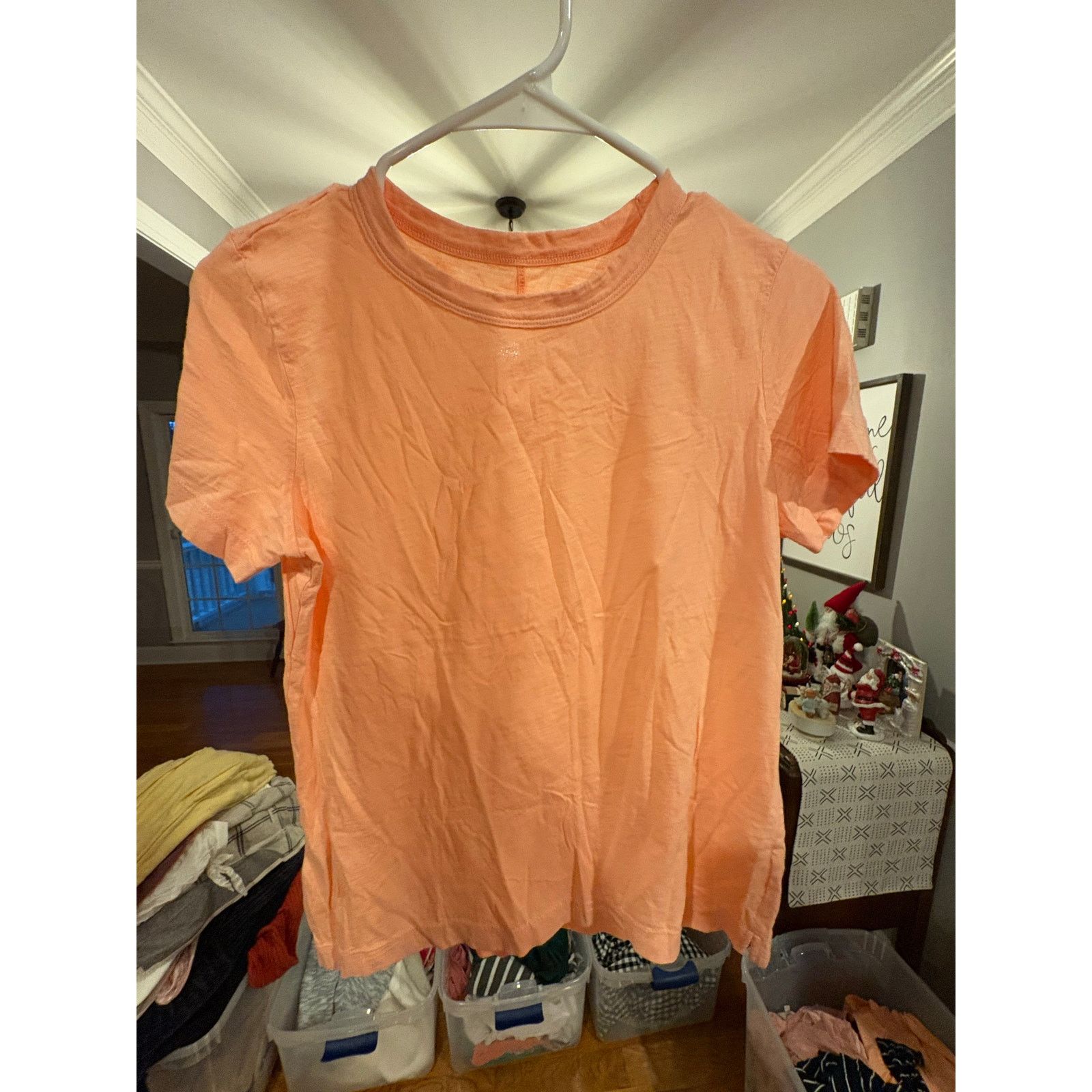 Loft LOFT Vintage Soft Women’s Small Peach Short Sleeve T-Shirt Size S / US 4 / IT 40 - 2 Thumbnail