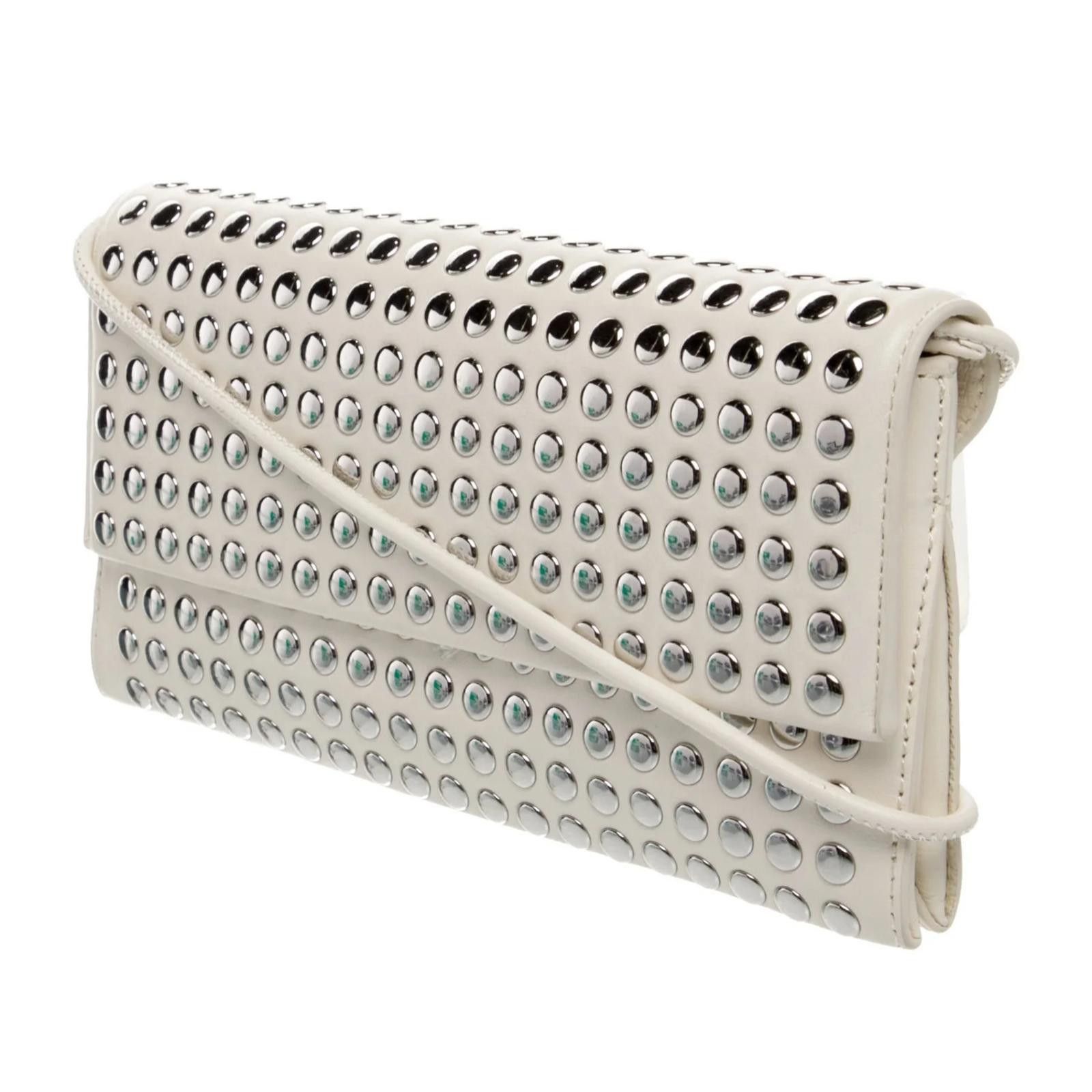 Other Loeffler Randall Charlee Studded Leather Shoulder Bag - Ecru Size ONE SIZE - 4 Thumbnail