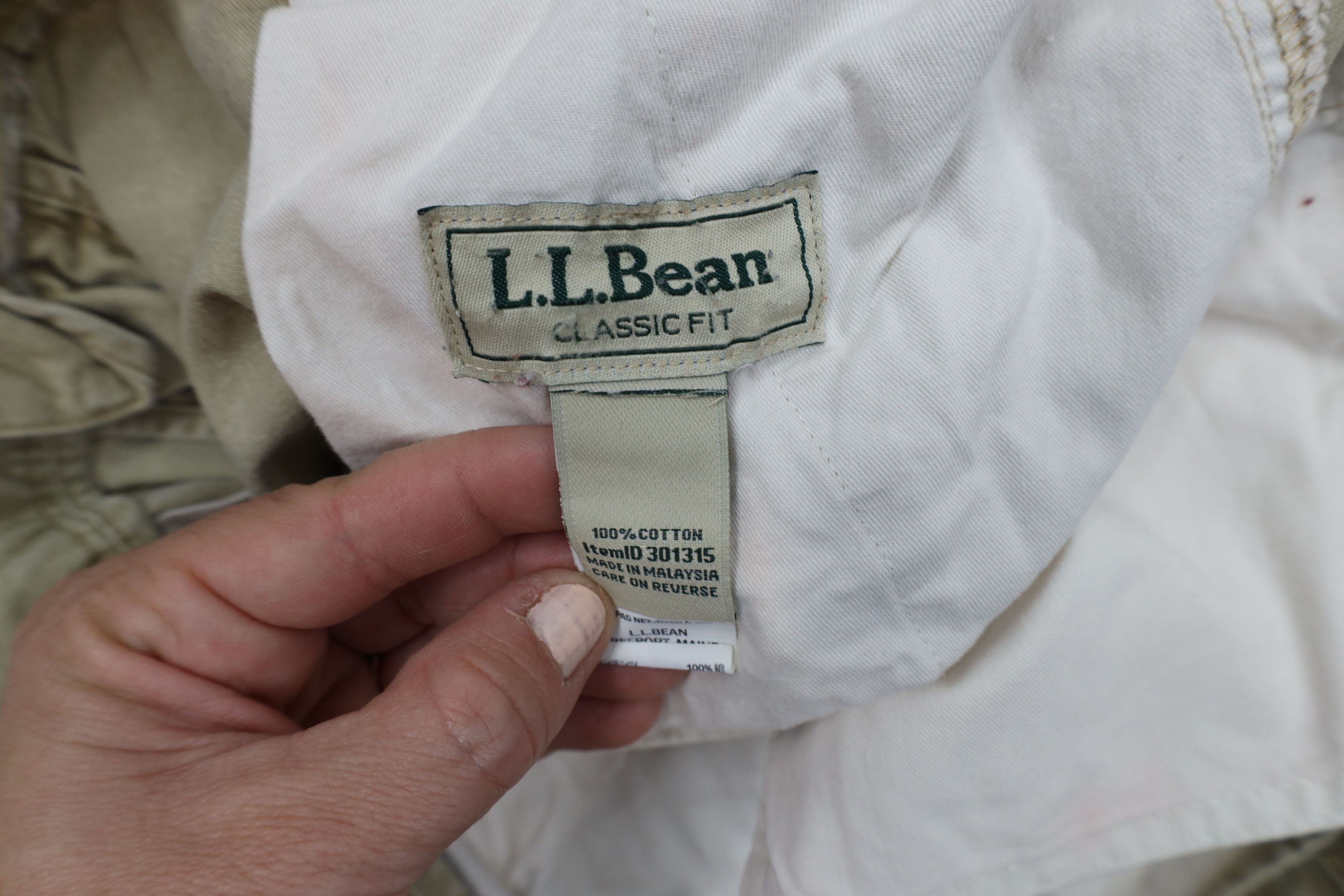 L.L. Bean × Vintage Vintage 90s LL Bean Stonewash Safari Bush Cargo Pants Beige Size US 35 - 8 Thumbnail