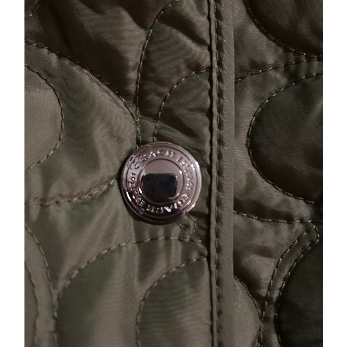 Coach Womens Coach Signature Nylon Quilted Jacket Green Size S Size S / US 4 / IT 40 - 6 Thumbnail