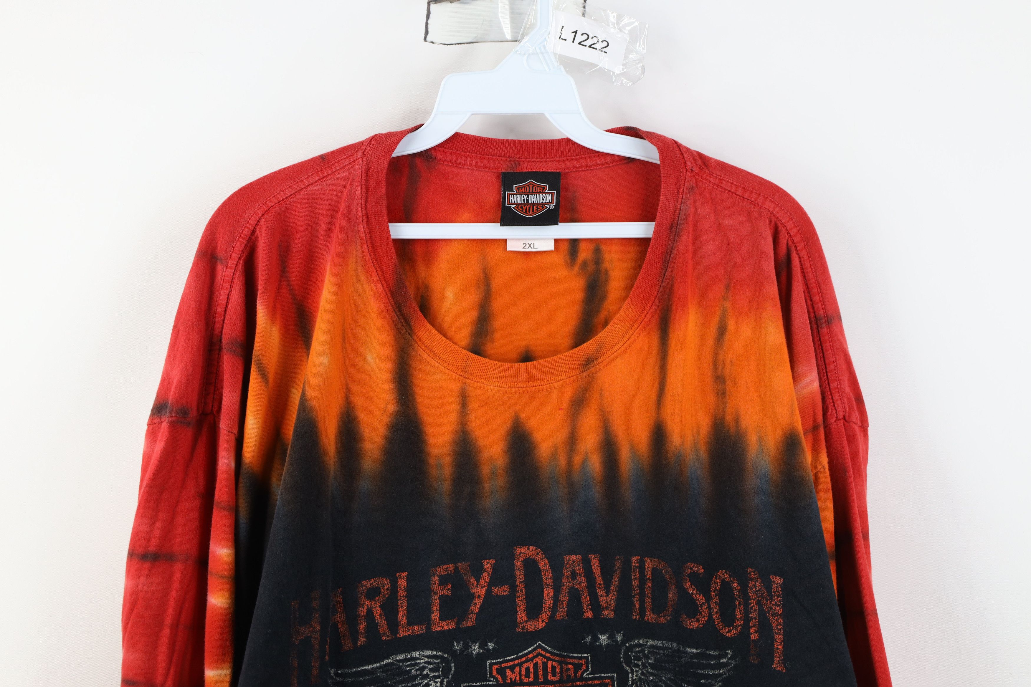 Harley Davidson Vintage Y2K Harley Davidson Dye Eagle Long Sleeve T-Shirt Size US XXL / EU 58 / 5 - 2 Thumbnail