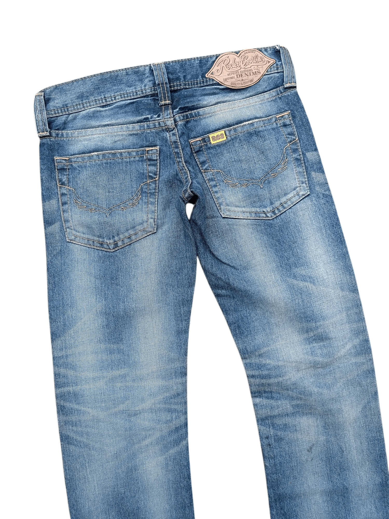 Hysteric Glamour × Japanese Brand × Vintage Vintage Rusty Wash Whiskers Rodeo Crowns Flared Jeans Size US 31 - 5 Thumbnail
