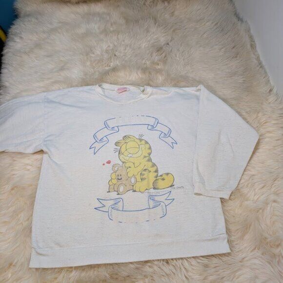 Vintage Vintage 1979 Garfield Thin Pull Over 3/4 Sleeve Size S / US 4 / IT 40 - 1 Thumbnail