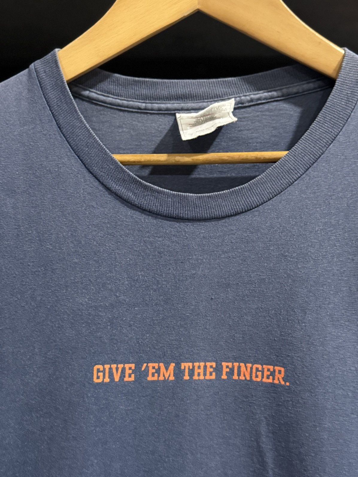 Nike × Vintage Vintage Nike #1 Give Em The Finger Sun Faded Tee Size US M / EU 48-50 / 2 - 6 Thumbnail