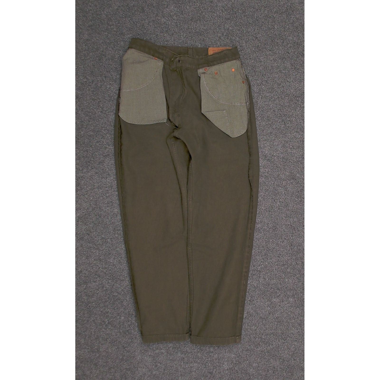 Levi's Vintage 1998 Levis 550 Custom Dyed Green 32x28 Size 34" / US 12 / IT 48 - 7 Thumbnail