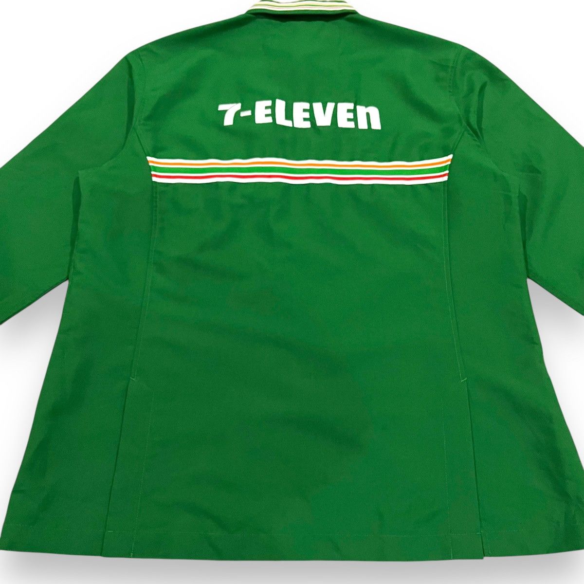 Japanese Brand × Uniform Wares 🇯🇵 VINTAGE 7 ELEVEN SPELLOUT EMBROIDERED UNIFORM ZIPPER SHIRT Size US L / EU 52-54 / 3 - 9 Thumbnail