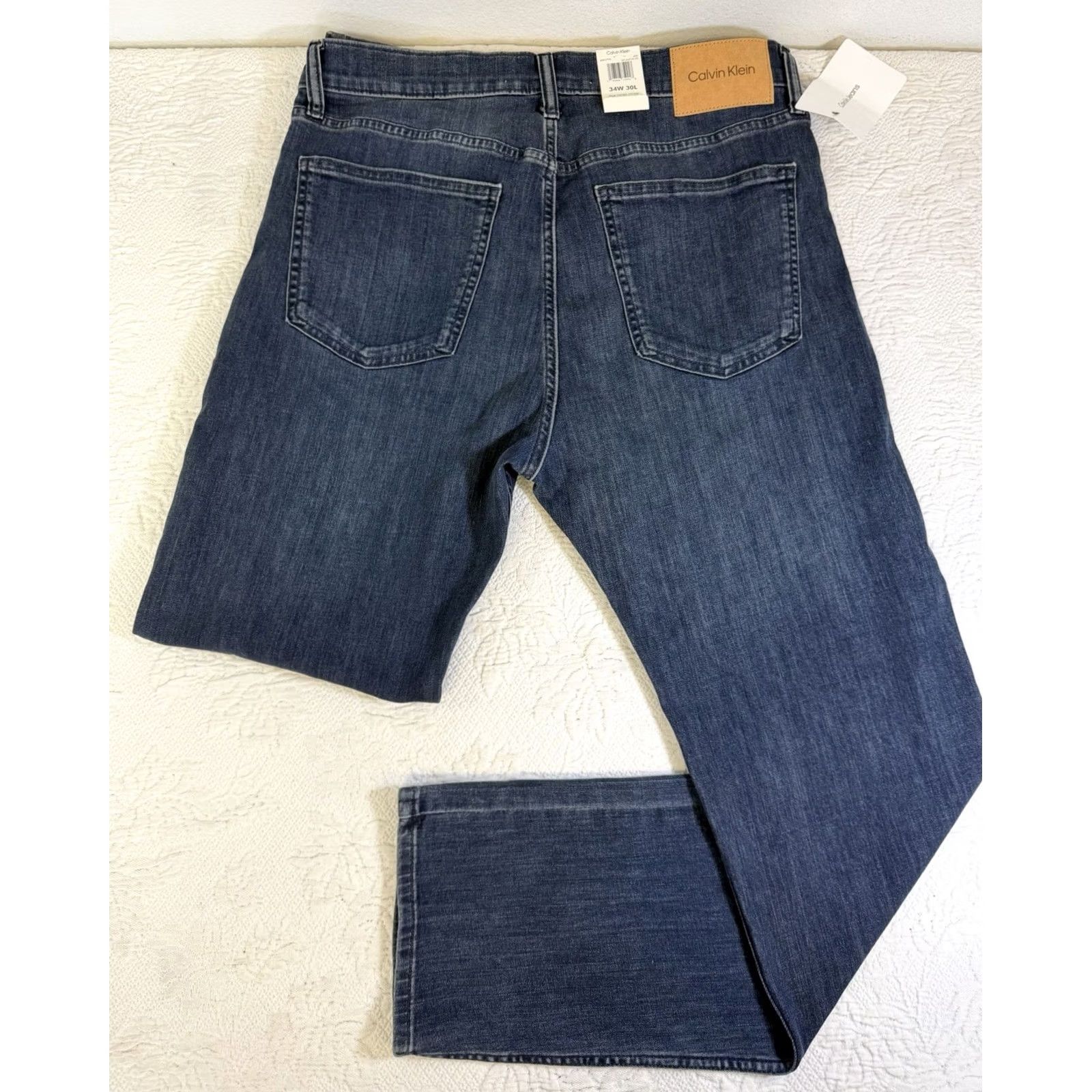 Calvin Klein Calvin Klein Secaucus Slim Fit Jeans Denim 34x30 Blue Men’s Regular Stretch 5-Pocket NWT Size US 34 / EU 50 - 2 Thumbnail