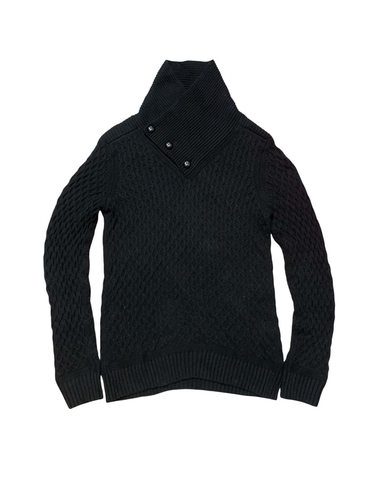 Armani Exchange Armani Exchange Cable Knit Avantgarde Black Size US M / EU 48-50 / 2 - 1 Thumbnail
