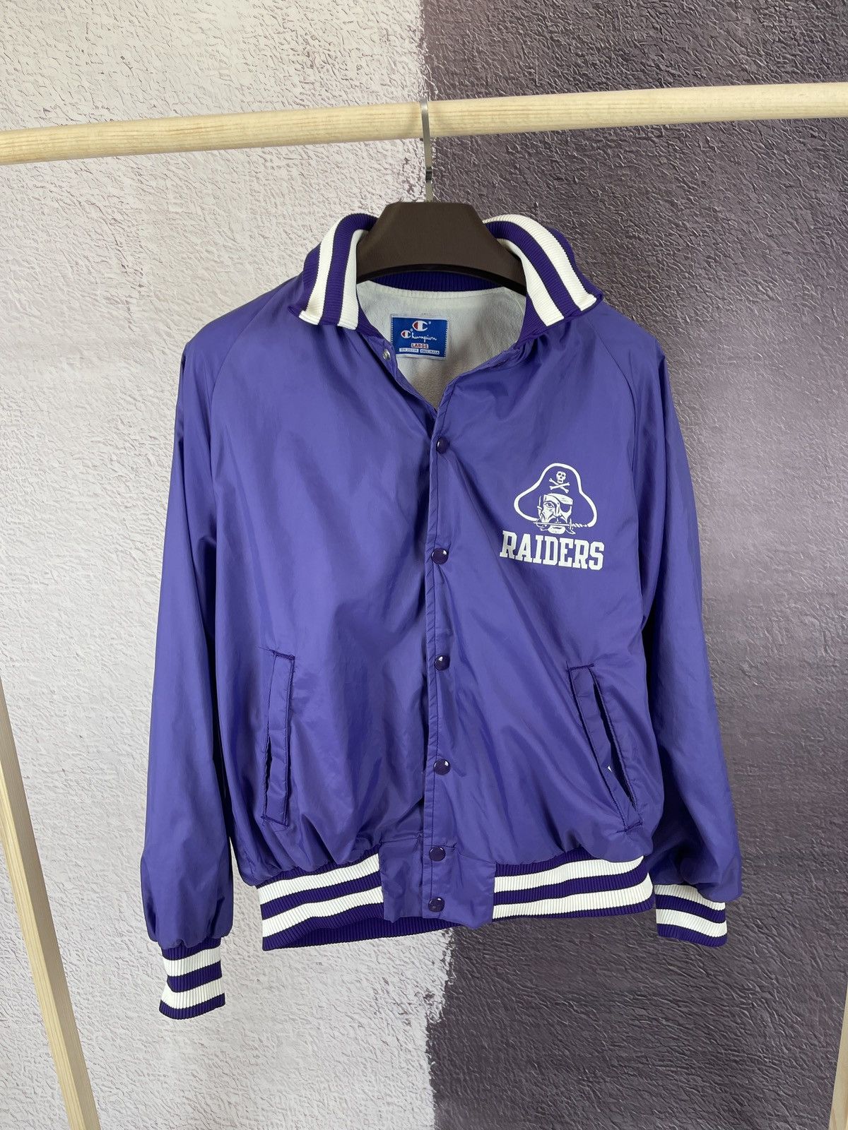 Champion Champion x Raiders Pirates made in USA purple bomber jacket Size US L / EU 52-54 / 3 - 3 Thumbnail