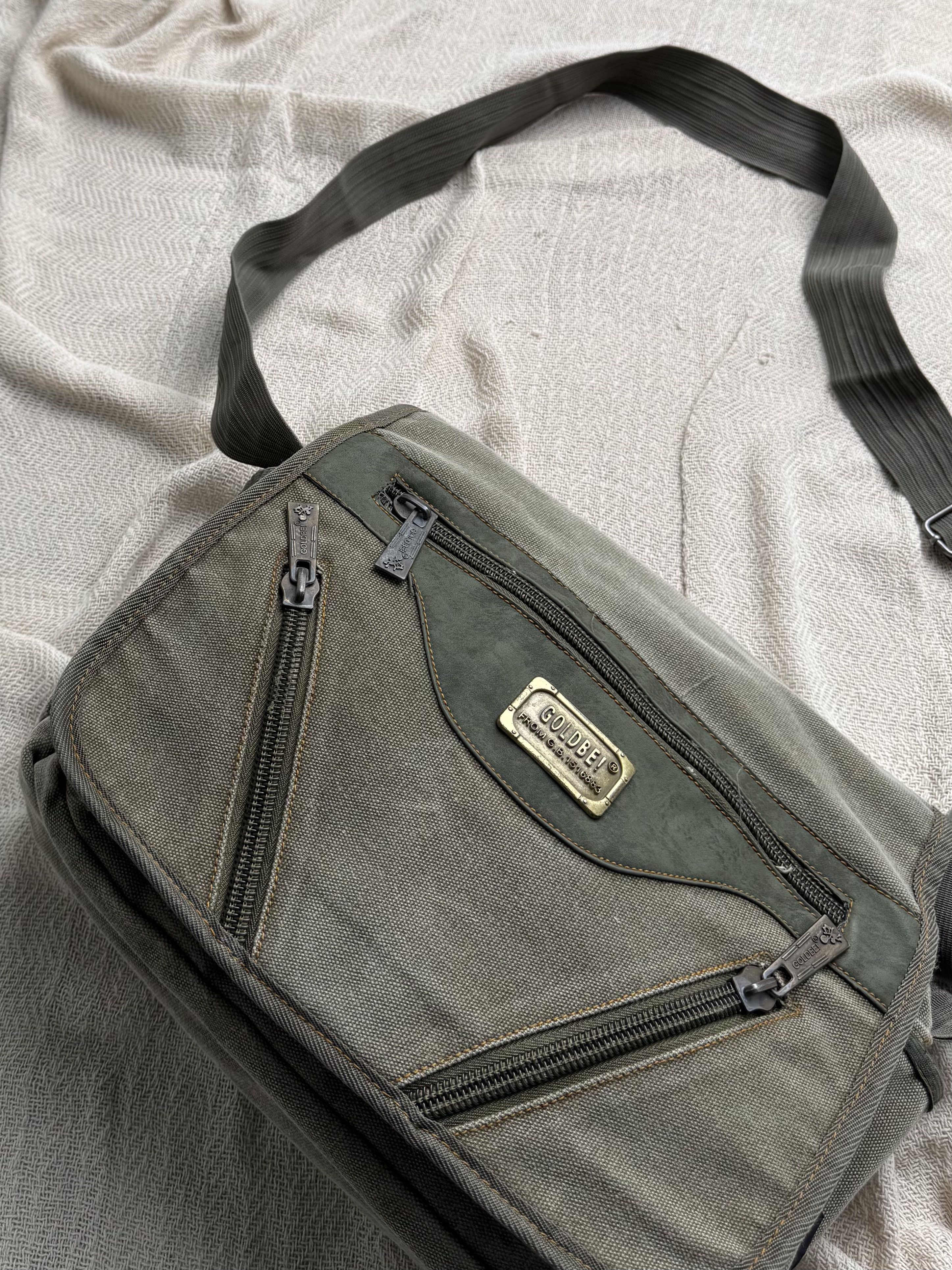 Vintage Vintage Crossbody Bag Khaki Utility Travel Shoulder Zip Size ONE SIZE - 2 Thumbnail