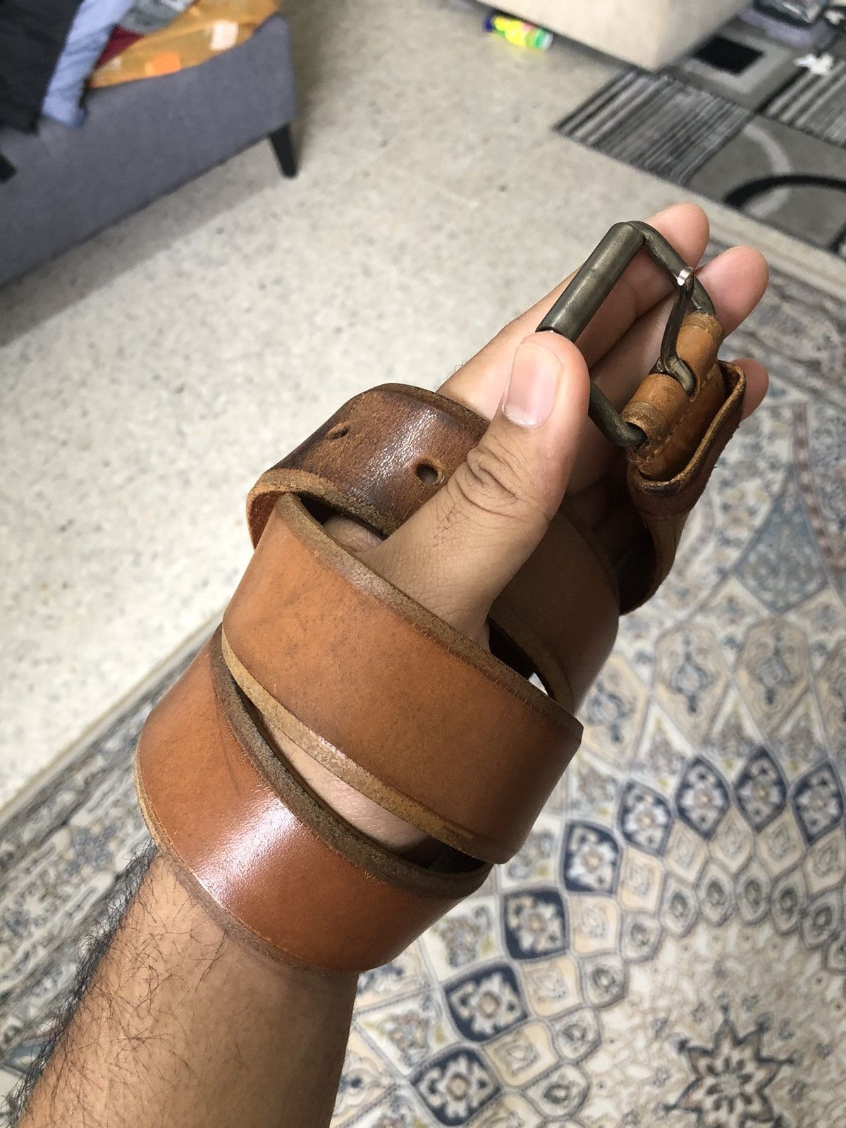 Jil Sander Vintage Jil Sander Brown Leather Belt Size ONE SIZE - 4 Thumbnail