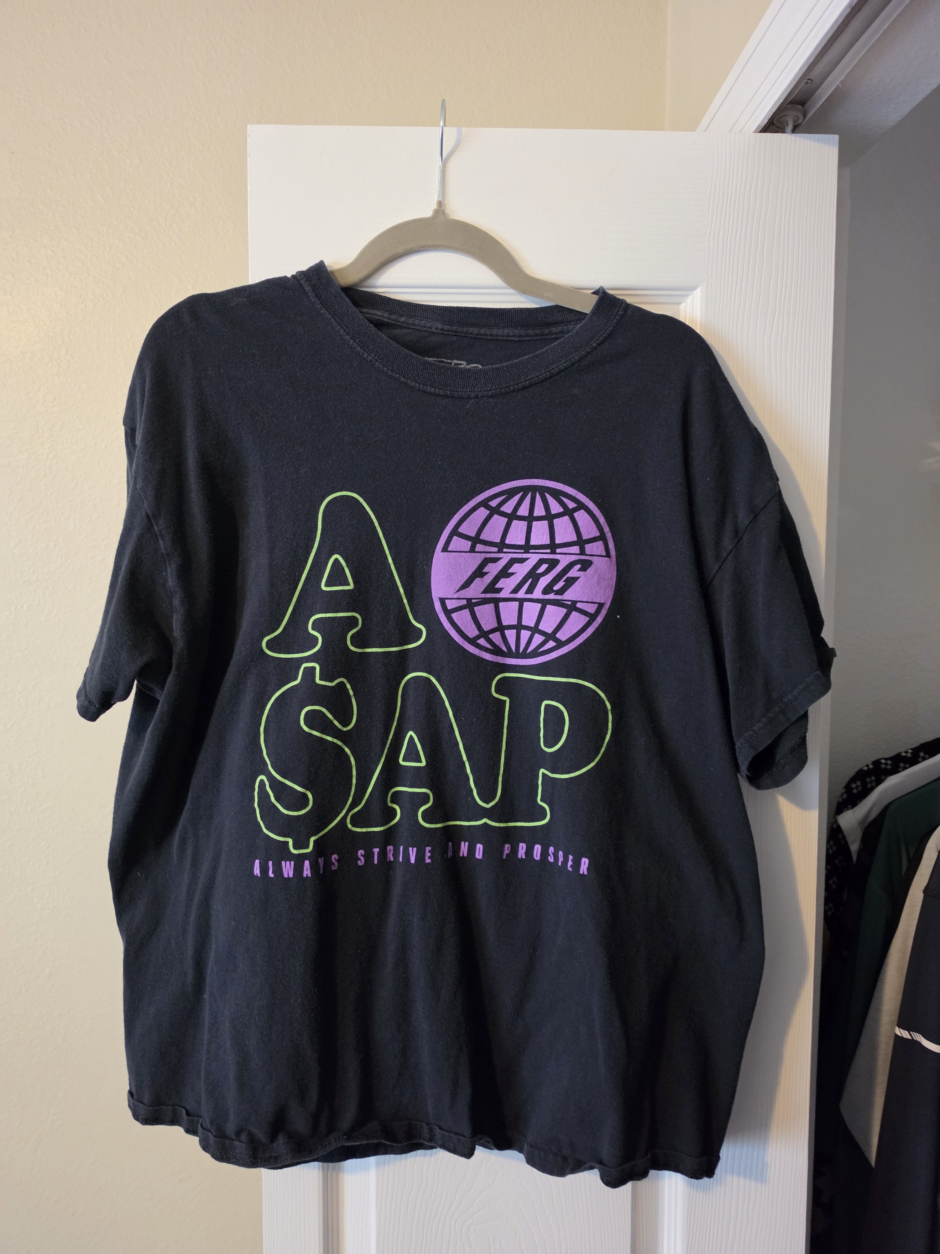 A$AP Rocky Black A$AP Ferg T Shirt Vintage Size US XL / EU 56 / 4 - 2 Thumbnail