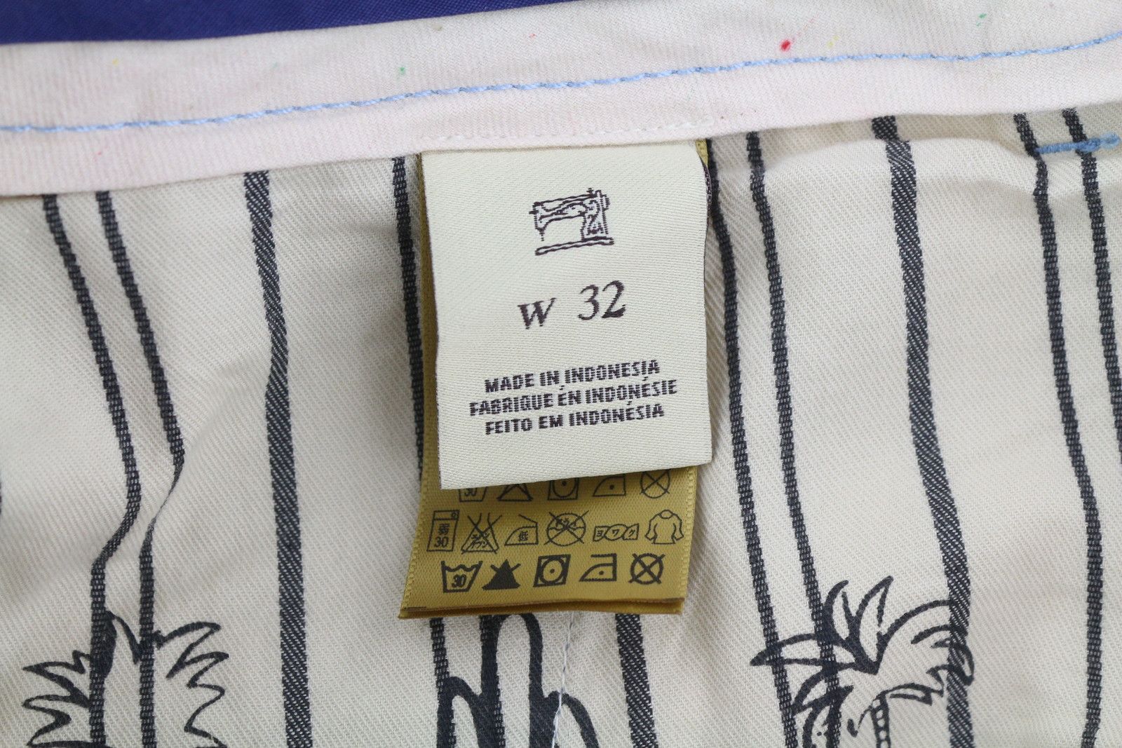 Scotch & Soda W32 Chino Washed Blue Leafs Patterned Light Logo 84171 Size US 32 / EU 48 - 9 Thumbnail