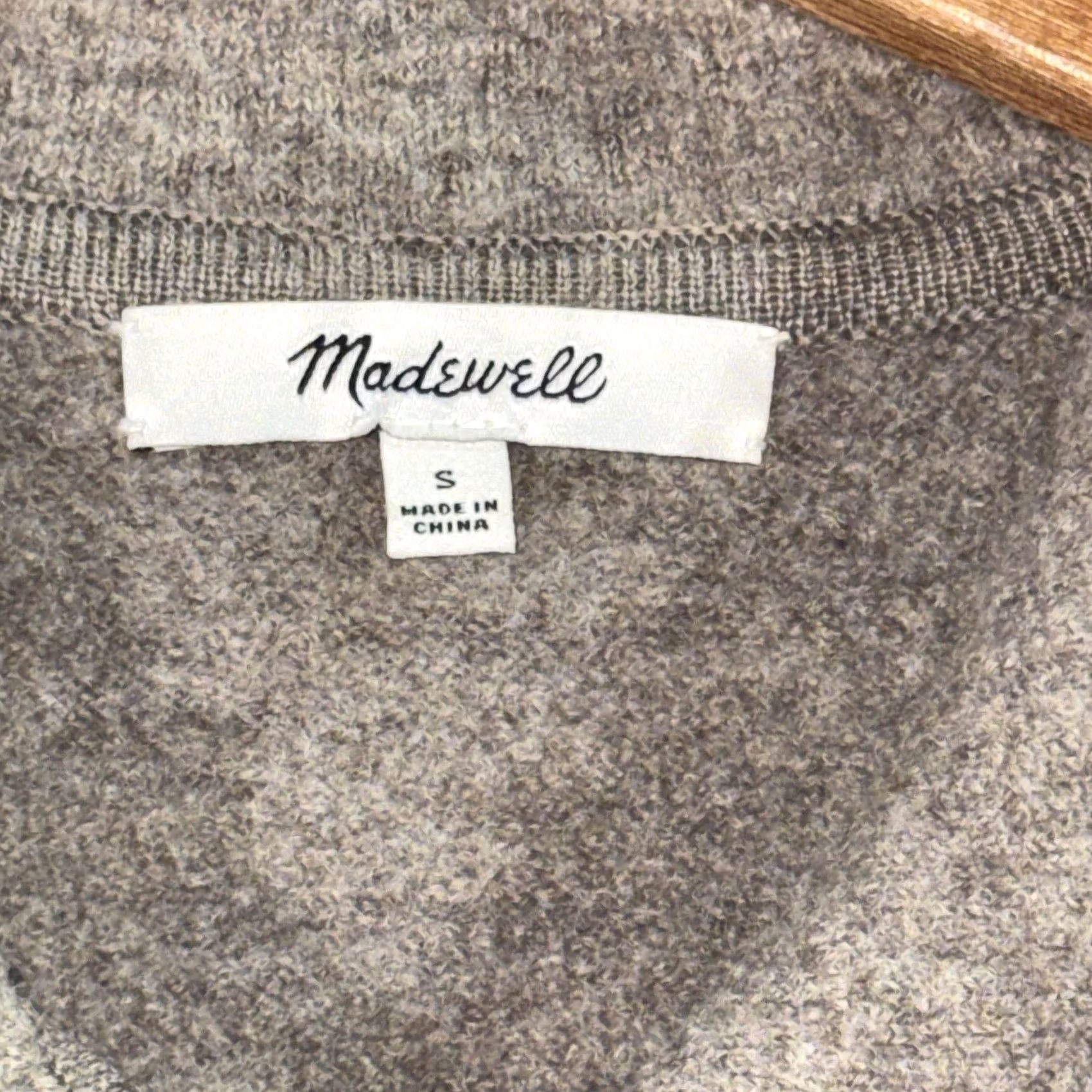 Madewell VINTAGE Madewell Jacket Womens Small Gray Merino Wool Knit Button Front Pockets Size S / US 4 / IT 40 - 3 Thumbnail