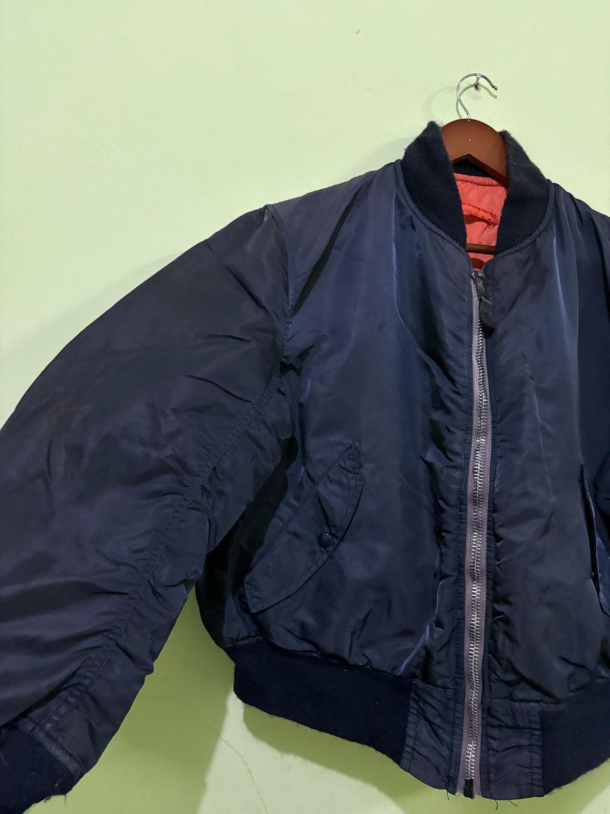 Alpha Industries × Vintage Vintage Alpha Industries MA-1 Flight Jacket Bomber Jacket Size US L / EU 52-54 / 3 - 2 Thumbnail