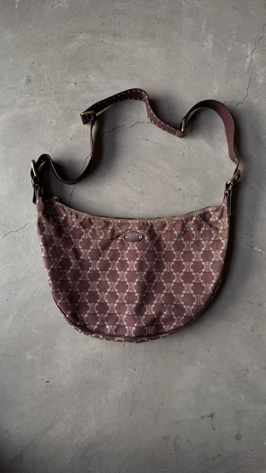 Celine Céline Celine Brown Macadam Denim Hobo Bag Size ONE SIZE - 2 Thumbnail