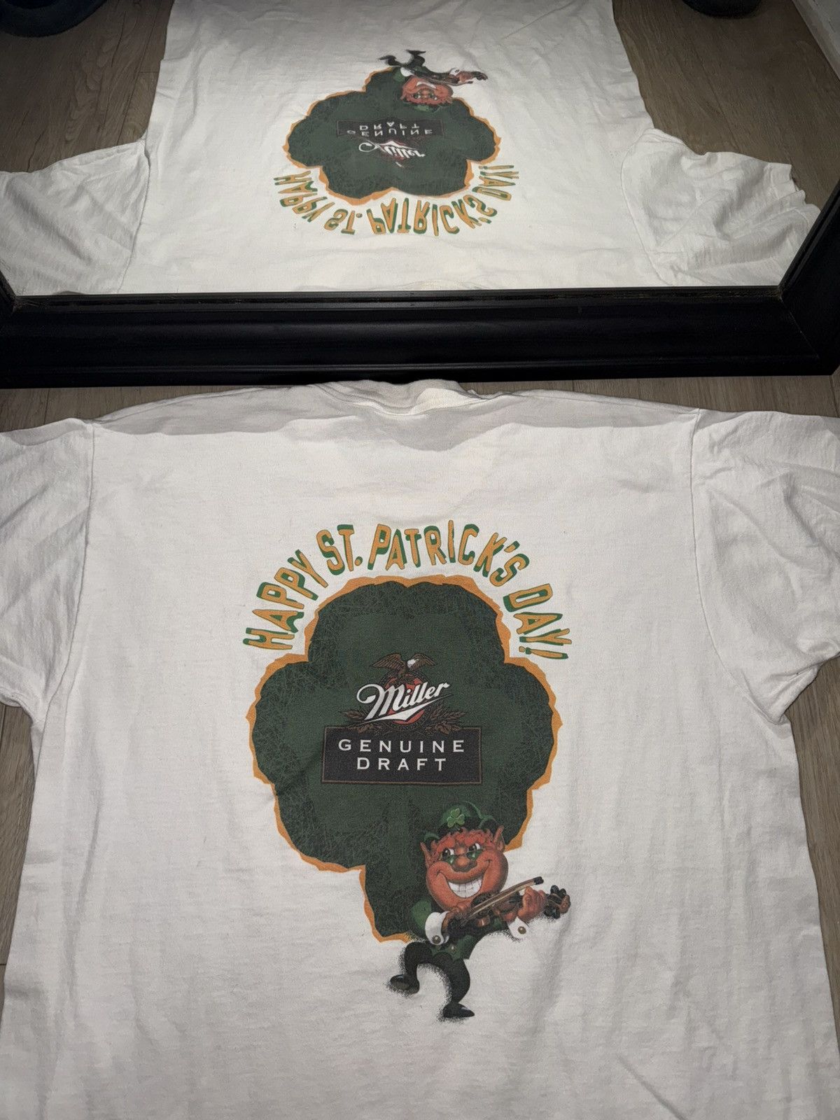 Marlboro × Vintage Vintage / Y2K St Patrick’s Day Miller Genuine Daft Shirt Size US XL / EU 56 / 4 - 1 Thumbnail