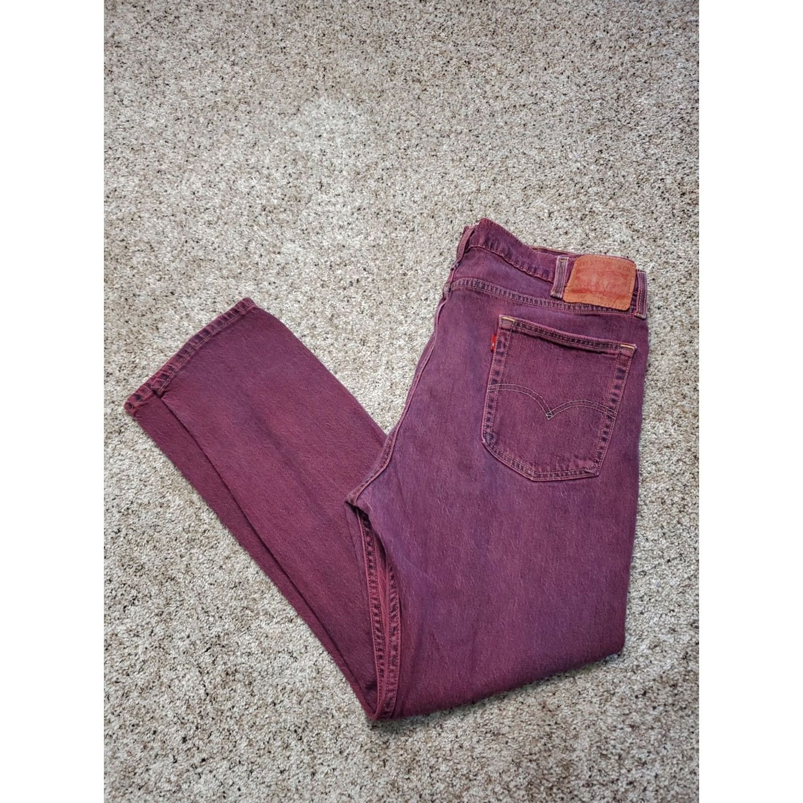 Levi's Levi's 510 Jeans 38X30 Mens Slim Straight Red Wash Denim (Regular) 5-Pocket Stretch Size US 38 / EU 54 - 2 Thumbnail