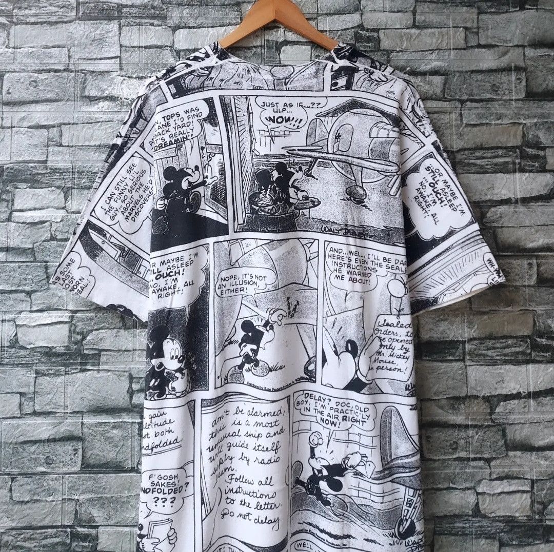 Disney Vtg 90s Mickey Mouse Disney MGM AOP Tshirt Size US XL / EU 56 / 4 - 4 Thumbnail