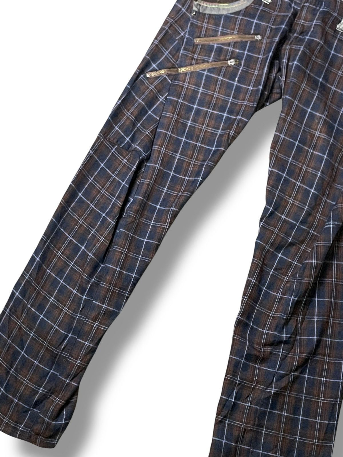 If Six Was Nine Breath Mint Double Waisted Tartan Pants (92) Size US 32 / EU 48 - 2 Thumbnail
