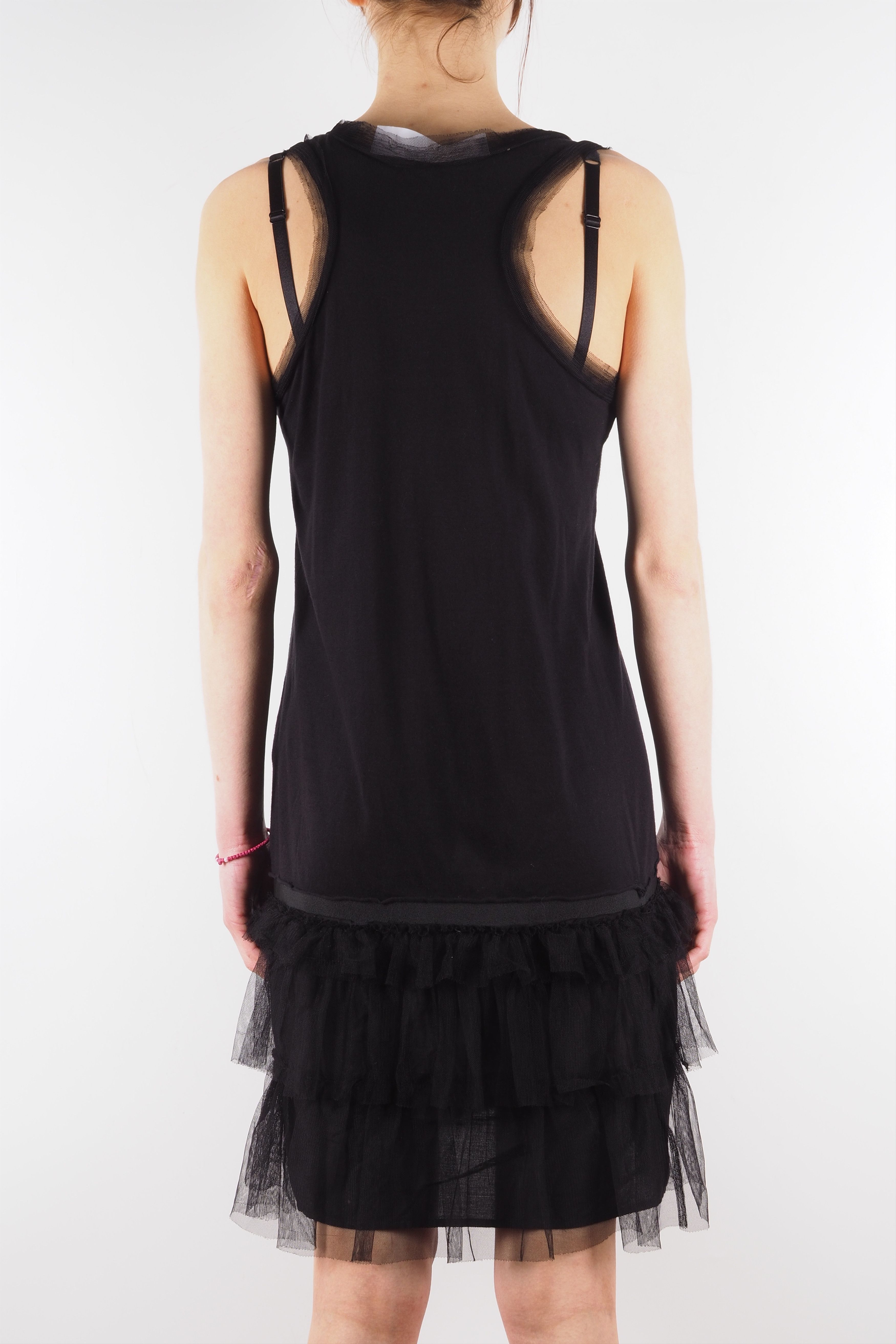Lanvin Lanvin Ete 2008 Black Ruffle Pleated Black Sleeveless Dress Size S / US 4 / IT 40 - 3 Thumbnail