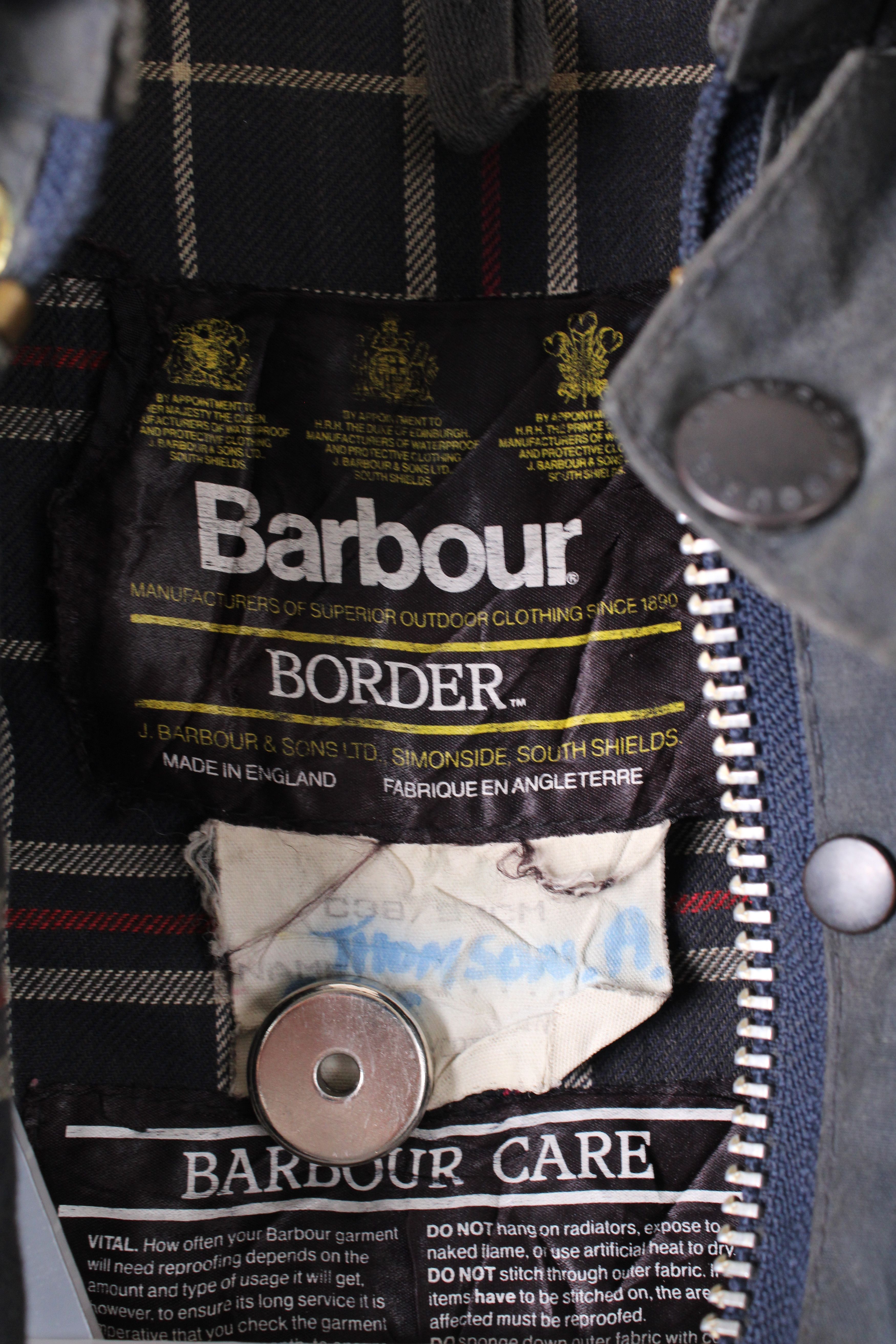Barbour Barbour Border Wax Jacket Blue C38 Small Medium Size US M / EU 48-50 / 2 - 5 Thumbnail