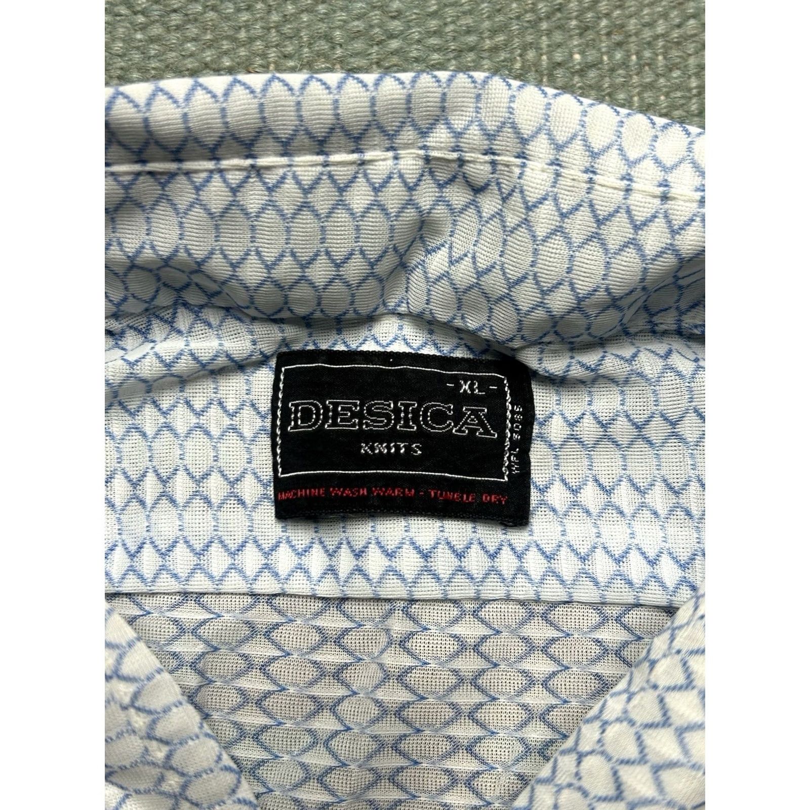Vintage VINTAGE 1970s Long Sleeve Button Shirt Nylon XL Sheer Dagger Collar Mens Womens (adjust as per gender) Size US XL / EU 56 / 4 - 5 Thumbnail