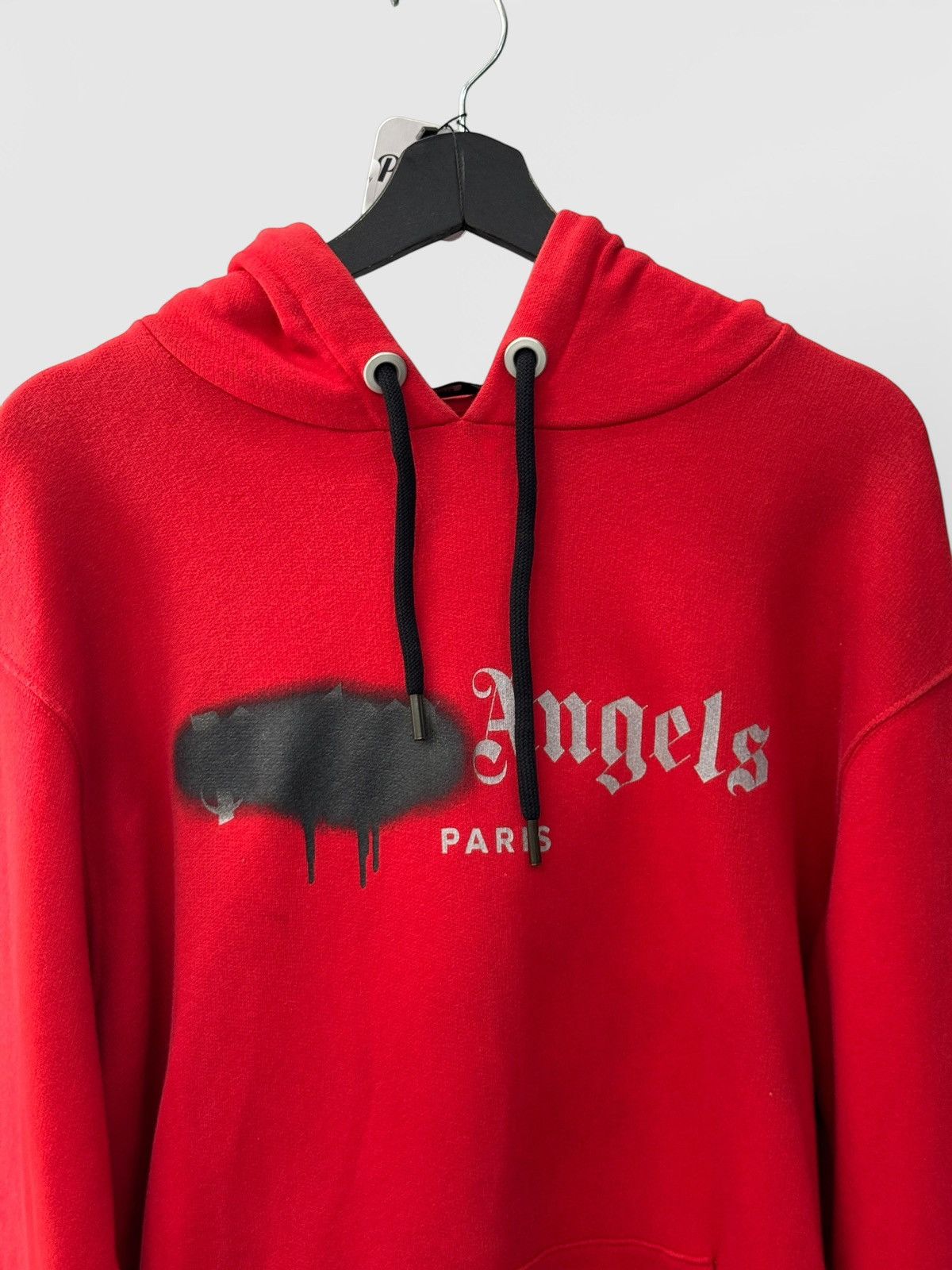 Palm Angels Palm Angels Red Spray Logo Hoodie Size US M / EU 48-50 / 2 - 1 Thumbnail