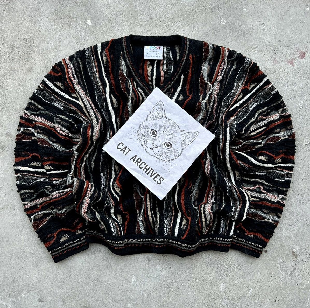 Coogi CRAZY VINTAGE COOGI 3D CABLE V NECK Size US M / EU 48-50 / 2 - 10 Thumbnail