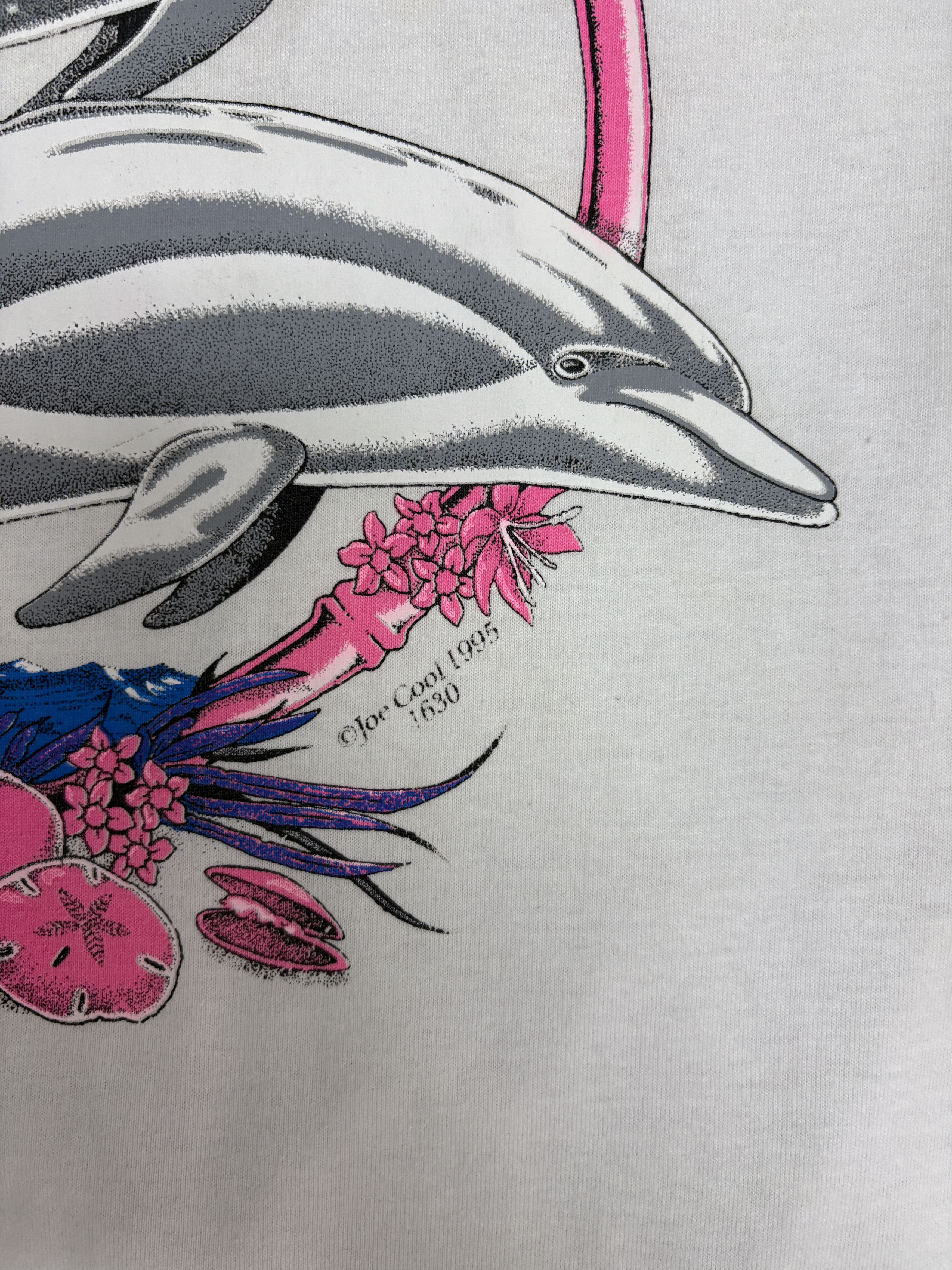 Vintage Florida Jumping Dolphins Vintage White T-Shirt Tee Size US L / EU 52-54 / 3 - 3 Thumbnail