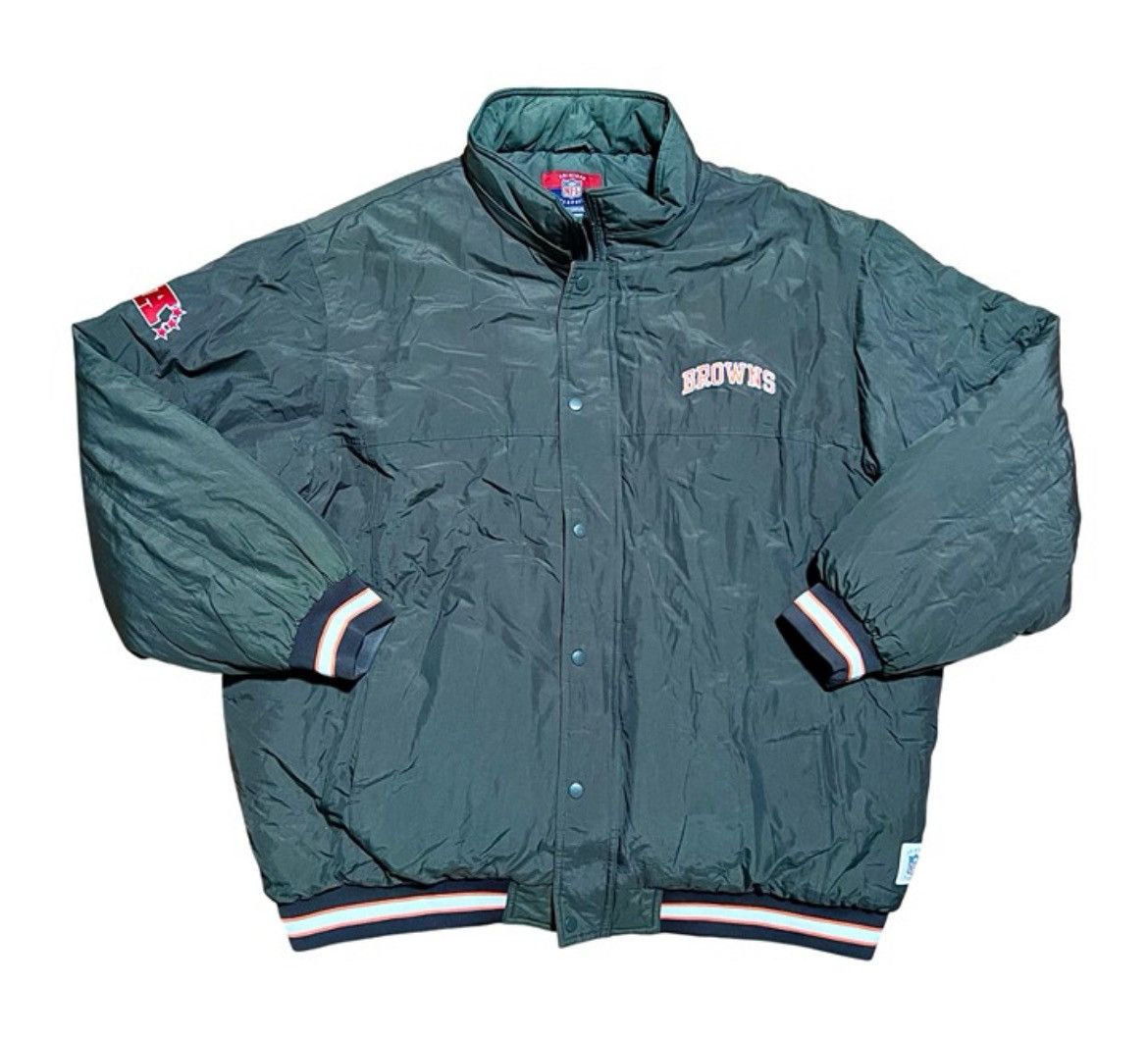 Reebok Cleveland Browns Gridiron Classic NFL Vintage Puffer Jacket Size US XXL / EU 58 / 5 - 1 Thumbnail