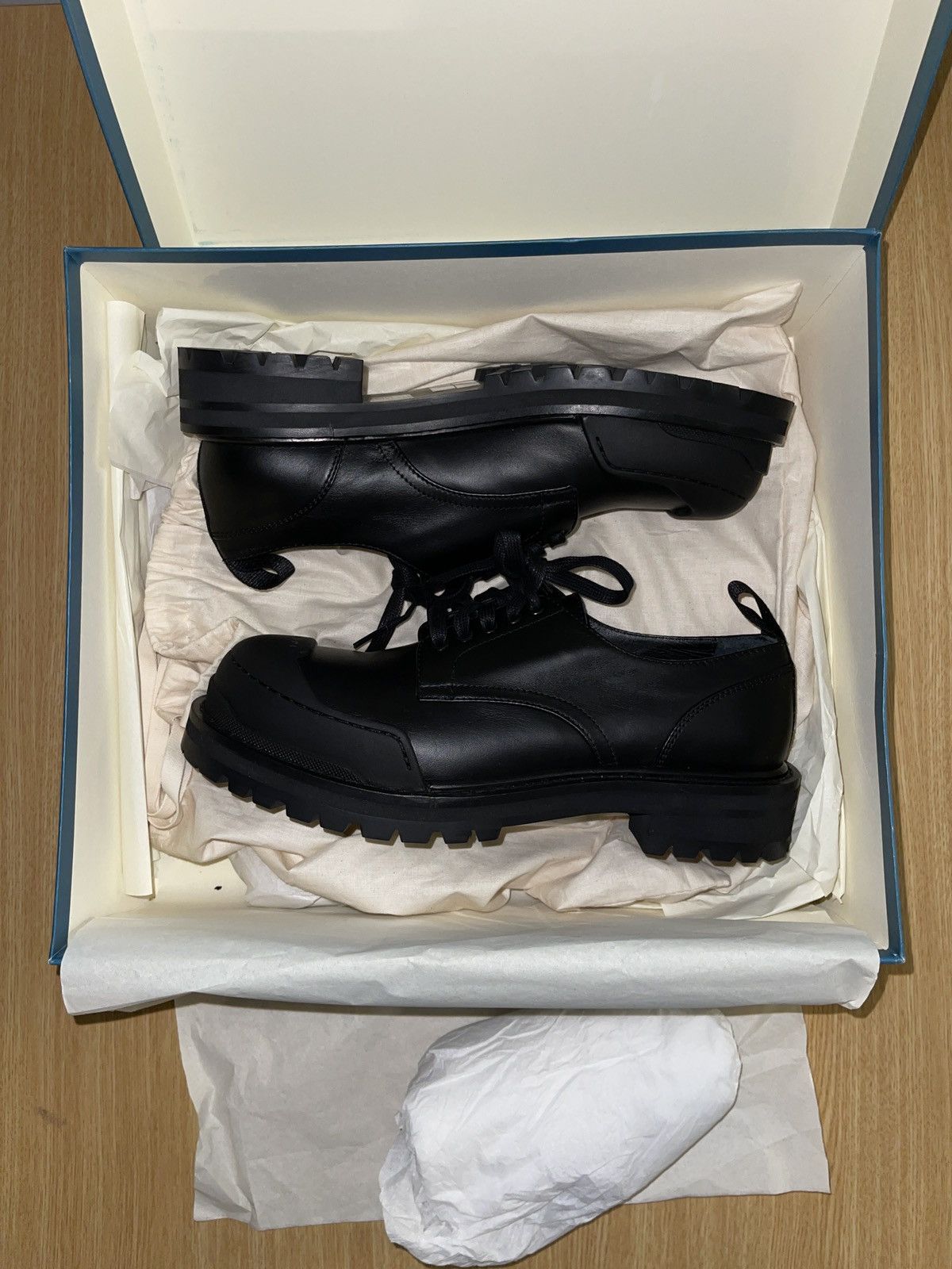 image of • Size 42 (9) Marni Black Leather Dada Army Derbys Shoes, Men's