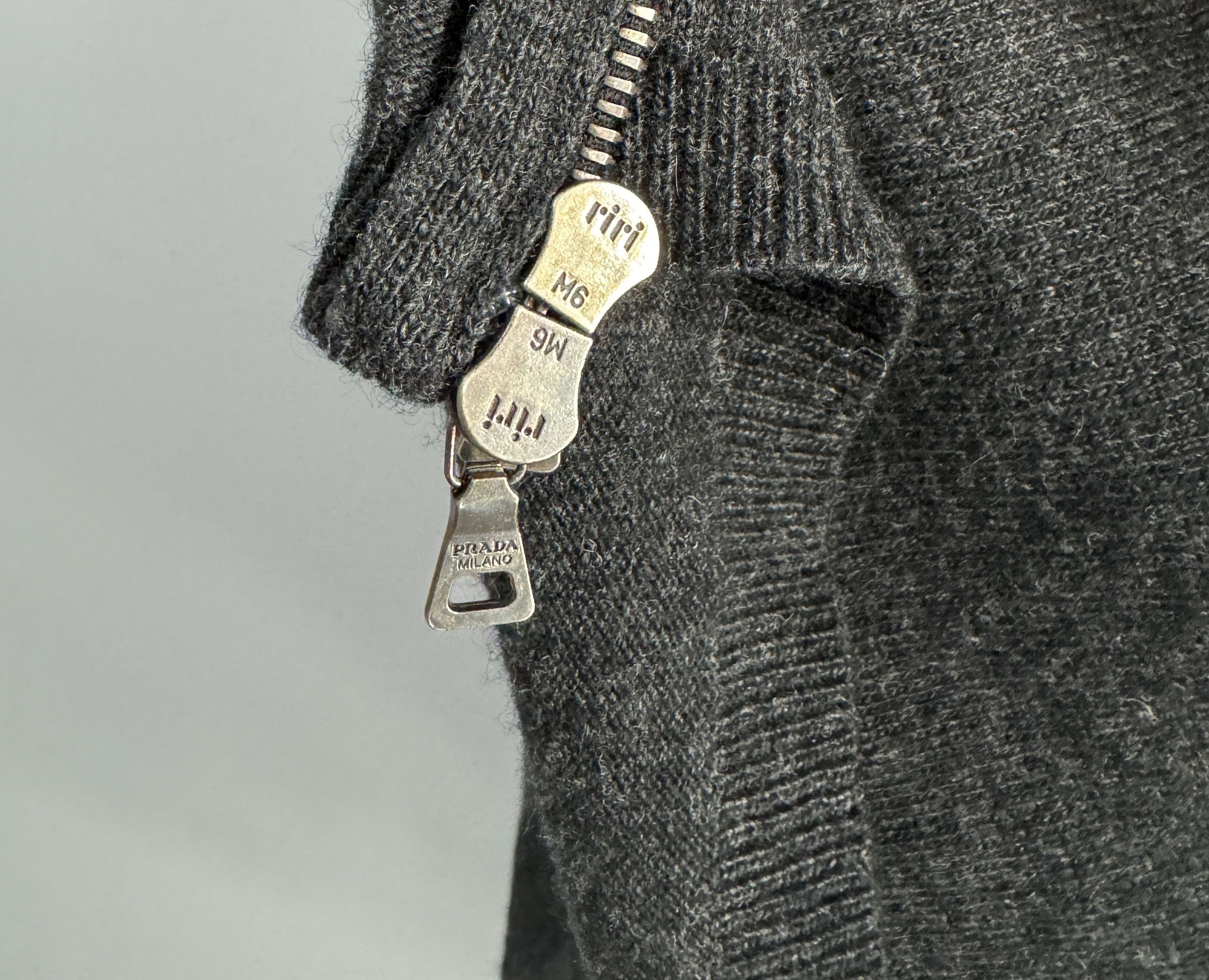 Prada PRADA Wool Sweater Jacket Cardigan Gray Size 44 Full Zip Size M / US 6-8 / IT 42-44 - 8 Thumbnail