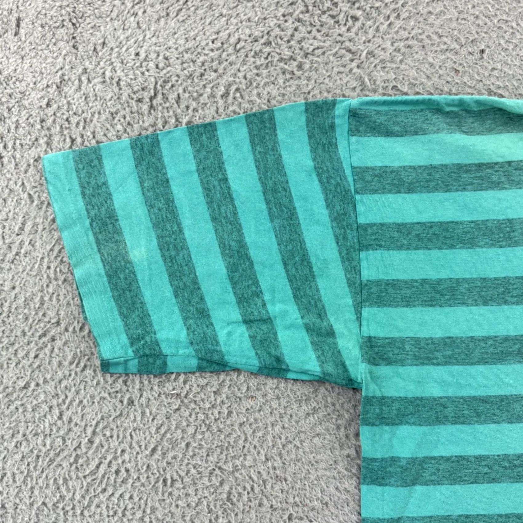 Bugle Boy VINTAGE Bugle Boy Shirt Mens L Teal 80s Surf Skate Striped Short Sleeve USA Shirt Mens Large Teal 80s Surf Skate Striped Short Sleeve USA Size US L / EU 52-54 / 3 - 4 Thumbnail