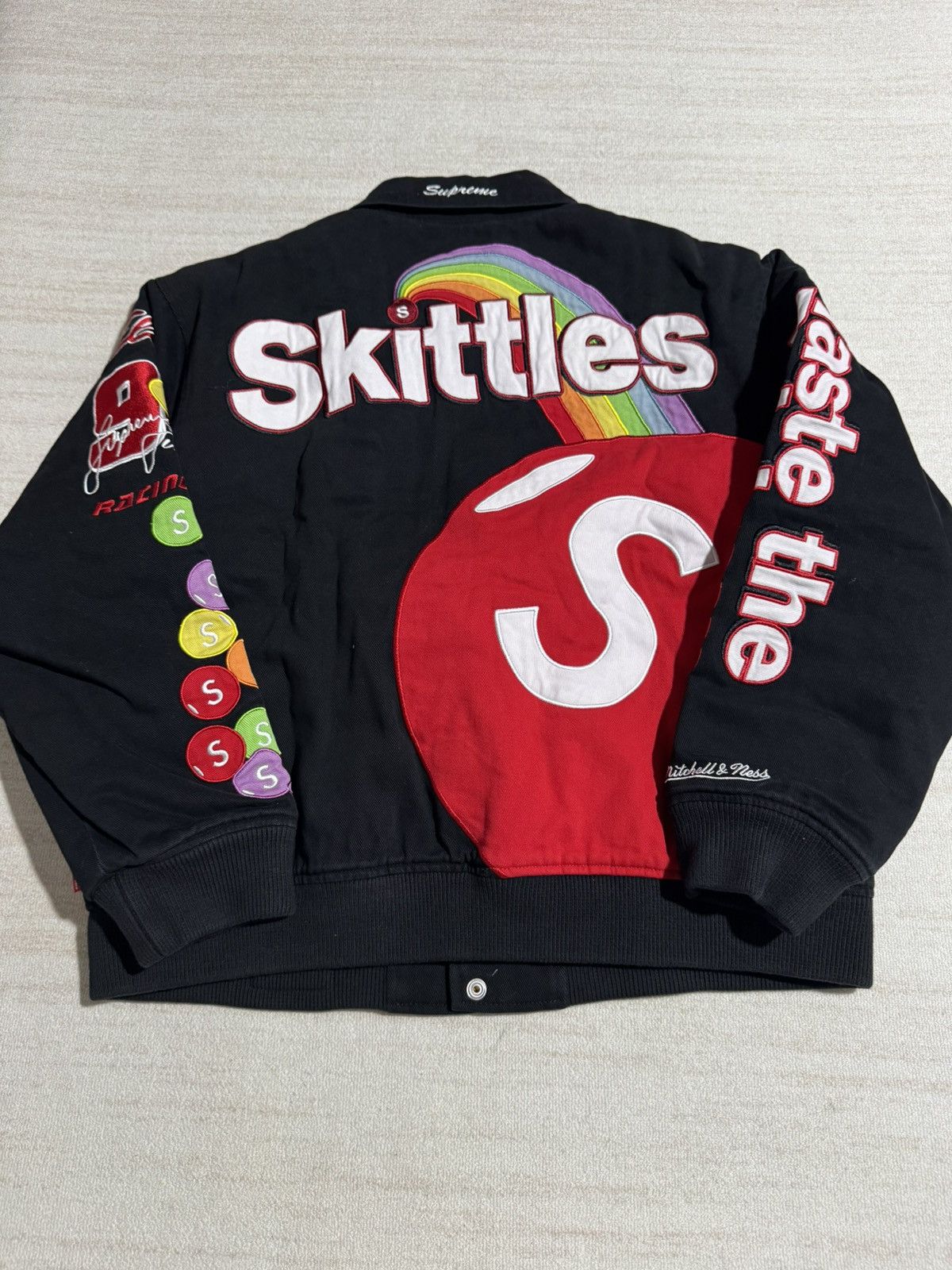 Supreme Supreme skittles Mitchell ness varsity jacket Size US M / EU 48-50 / 2 - 5 Thumbnail