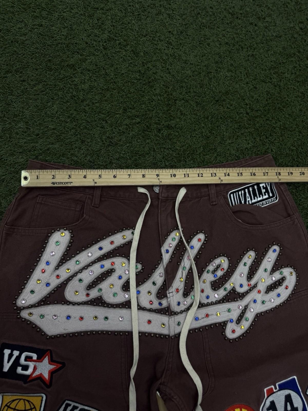 Vale Valley Baggy Patchwork Denim Brown Jeans Size 32 (NEW) Size US 32 / EU 48 - 8 Thumbnail