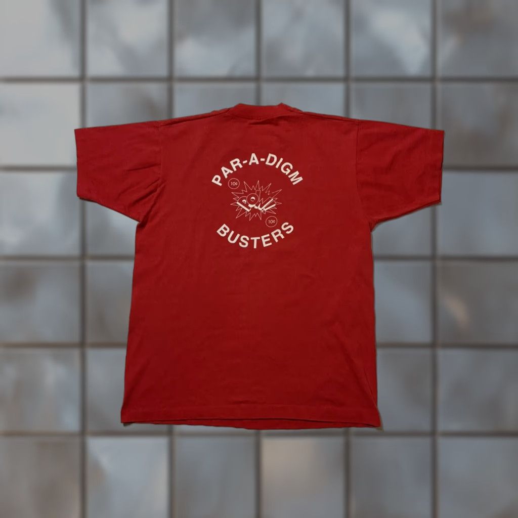 Vintage VINTAGE Fruit of the Loom Paradigm Busters Pow! 50/50 T-Shirt Sz. L Shirt Men’s 80s 90s Single Stitch 44 Chest Size US L / EU 52-54 / 3 - 1 Thumbnail
