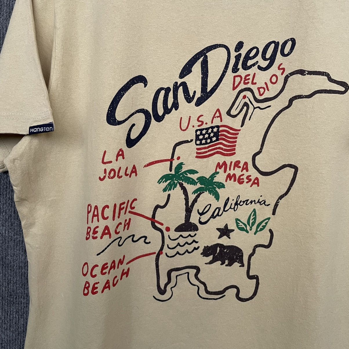 Hang Ten × Vintage Vintage 2000s Hang Ten San Diego Surf T Shirt Size US L / EU 52-54 / 3 - 2 Thumbnail
