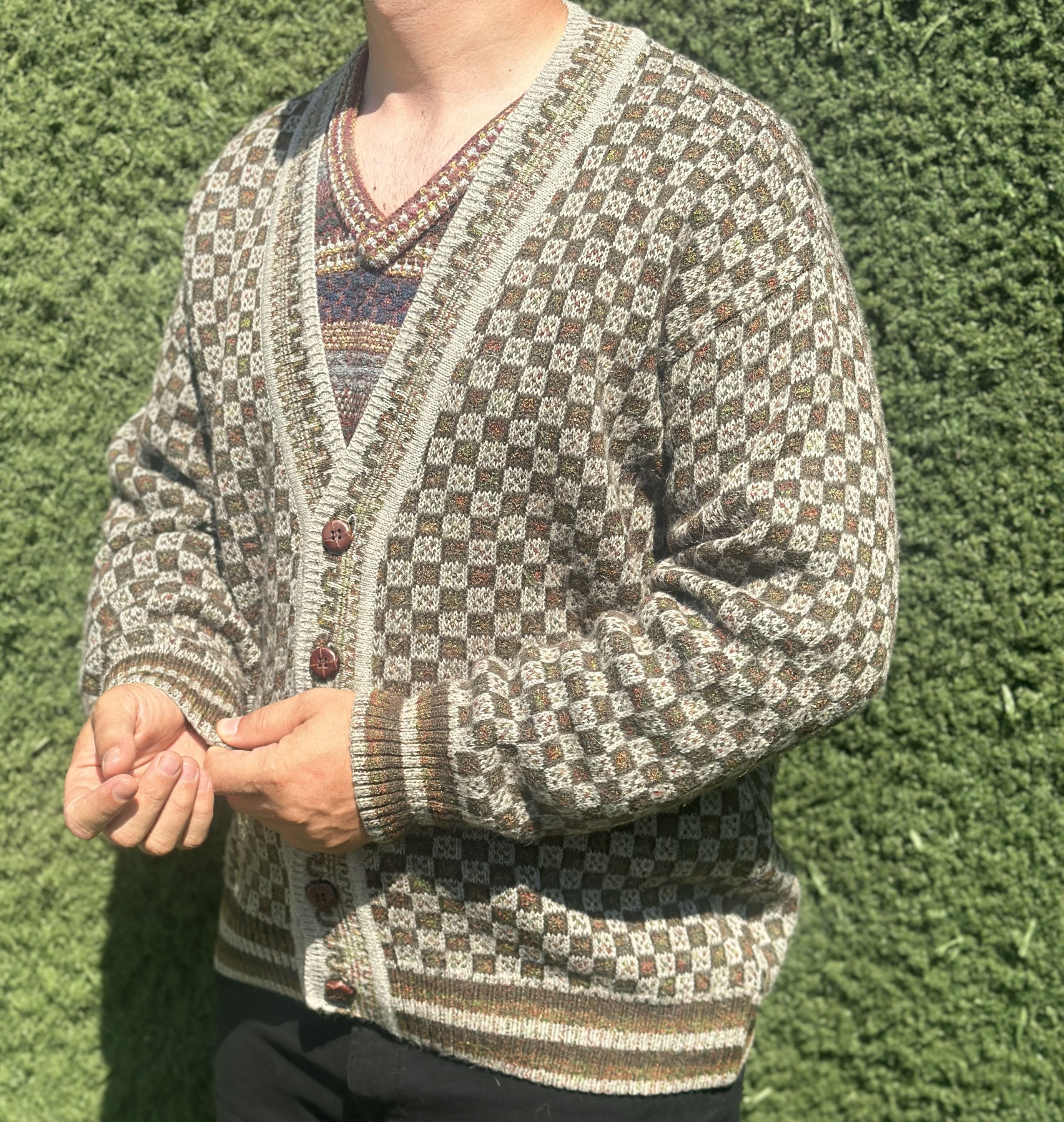 Missoni Rare Alpaca 1995 Missoni Cardigan 3D Pullover Jeresy Size 54 Size US L / EU 52-54 / 3 - 10 Thumbnail