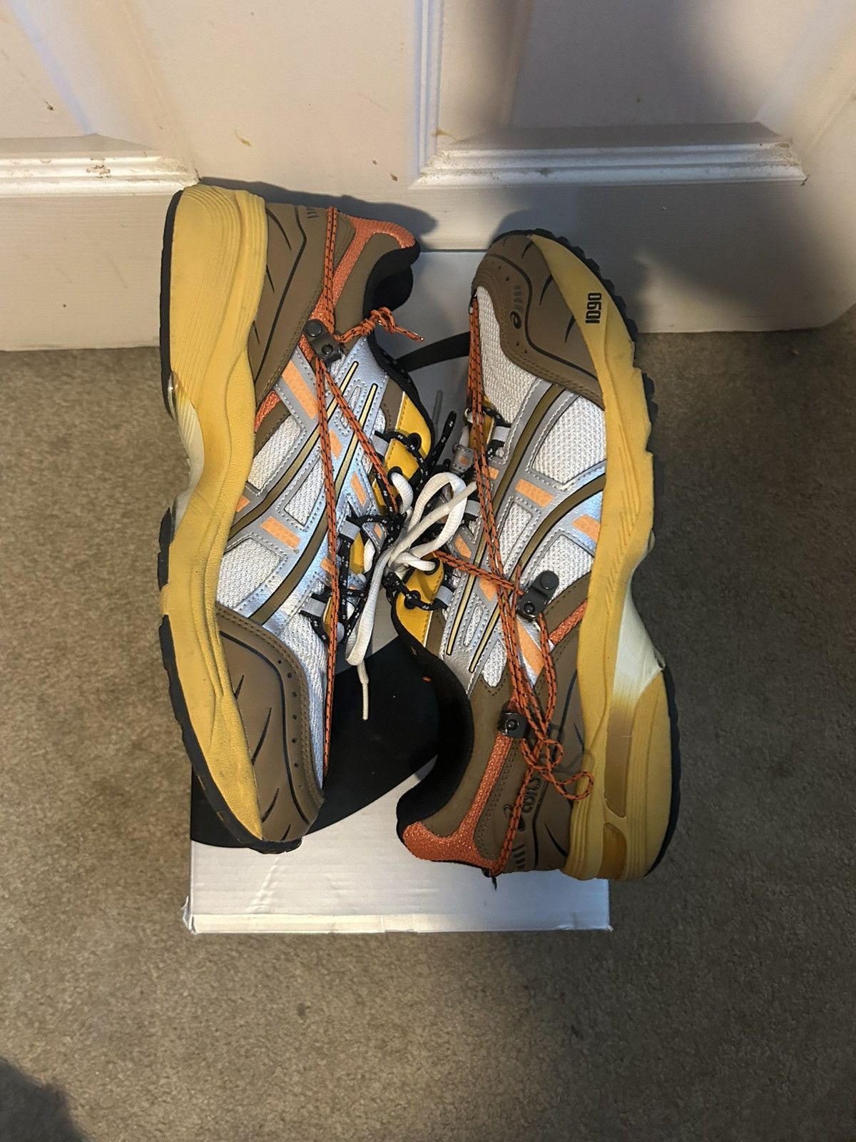 Andersson Bell × Asics Andersson Bell Asics GEL-1090 white/orange comes with OG BOX Size US 11 / EU 44 - 3 Thumbnail