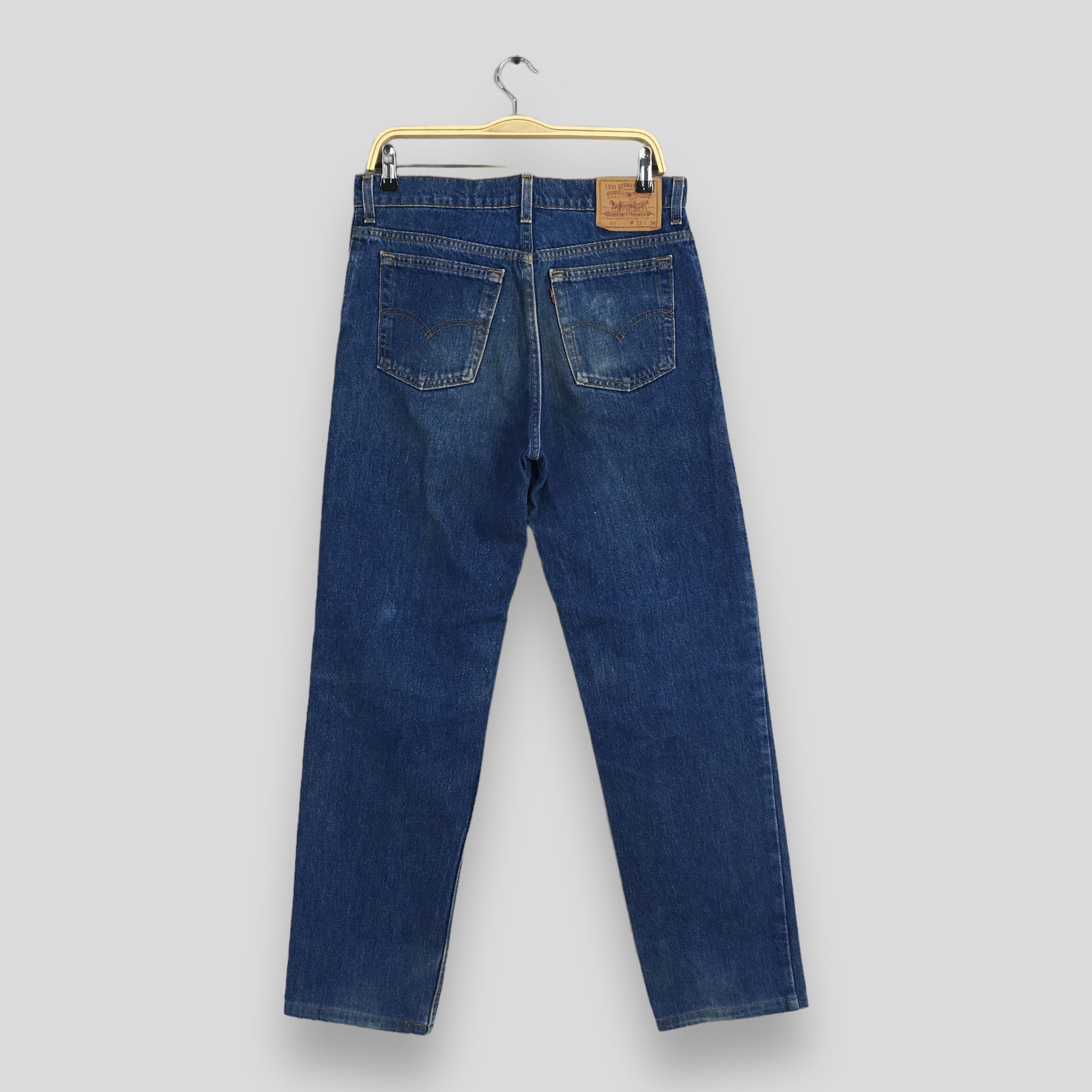 Levi's Size 31x30 Vintage 90s Levi's 510 Faded Blue Jeans S297 Size US 31 - 8 Thumbnail
