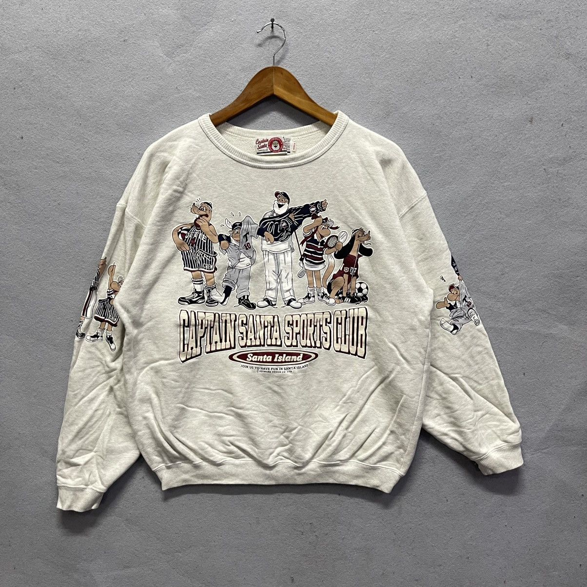 Vintage 90s Captain Santa Sports Club Crewneck (Japan) Size US M / EU 48-50 / 2 - 1 Thumbnail