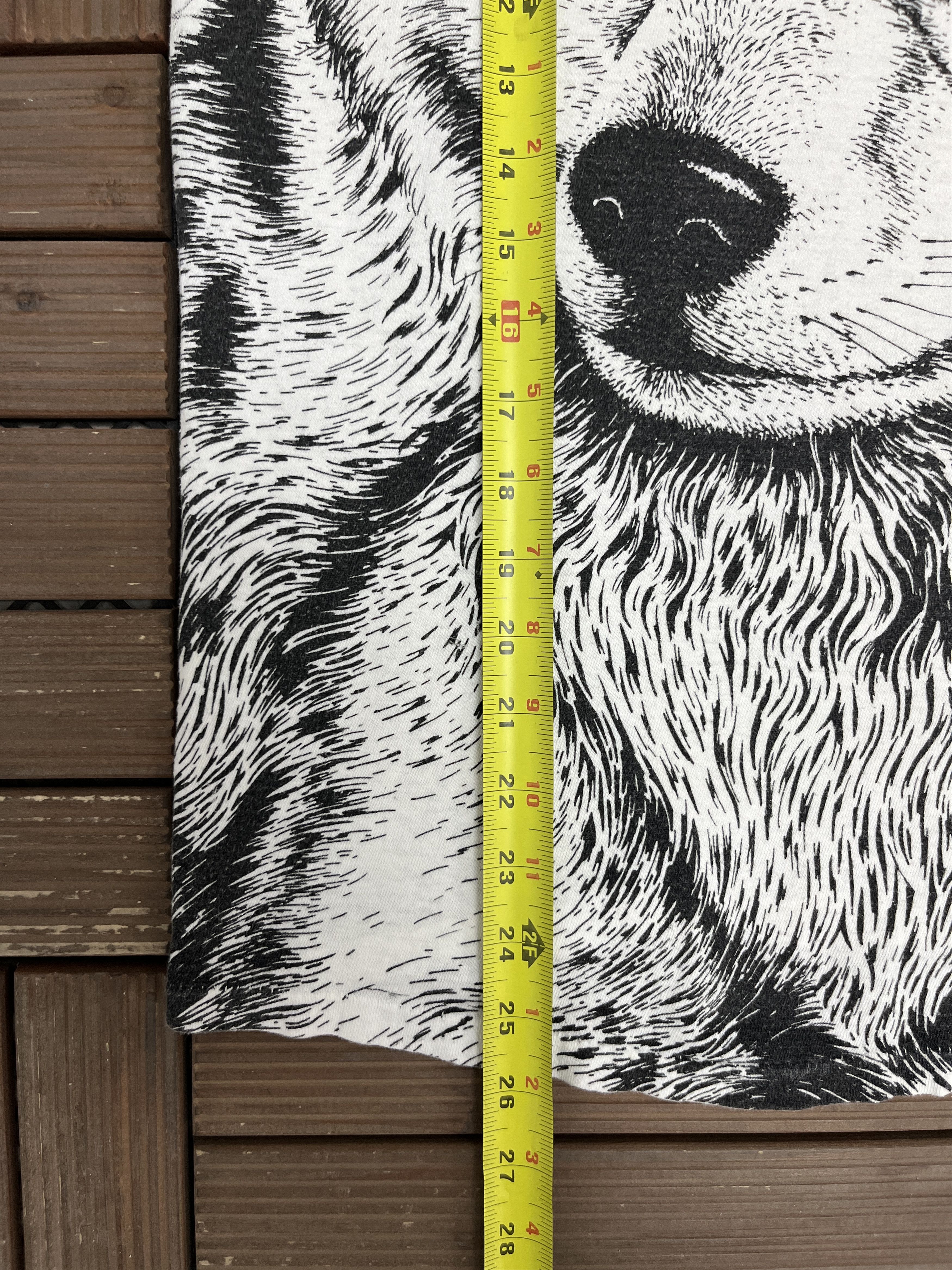 Vintage Wolf Scenic All Over Print Vintage White T-Shirt Tee Size US XL / EU 56 / 4 - 8 Thumbnail