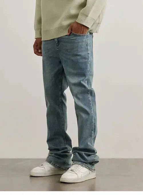 Jean distressed y2k flared skate hiphop jeans Size US 29 - 7 Thumbnail