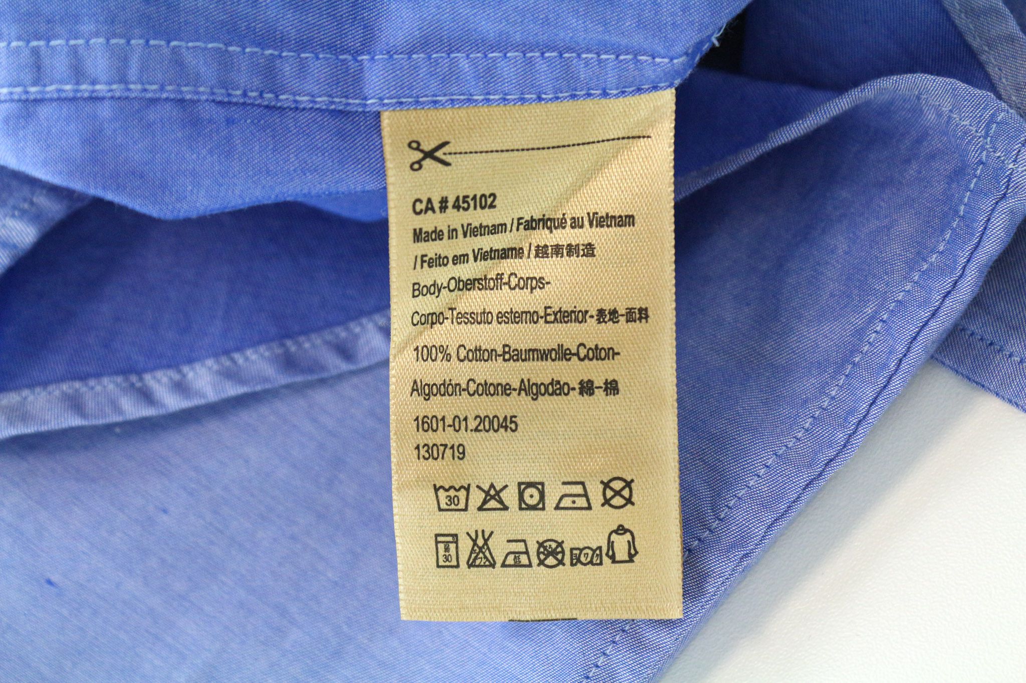 Scotch & Soda AMS COUTURE S Blue Slim Cotton Shirt 75106 Size US S / EU 44-46 / 1 - 7 Thumbnail