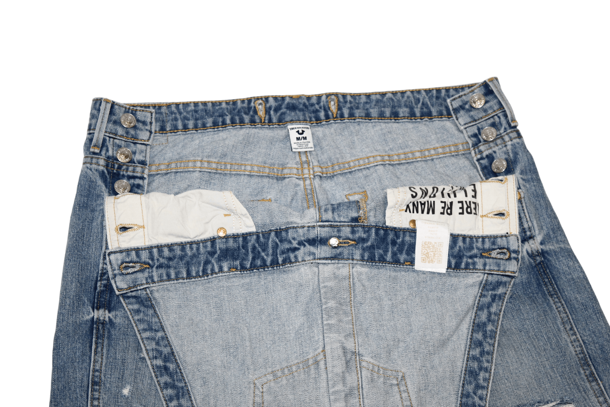 True Religion True Religion Distressed Faded Blue Denim Tapered Overall Size US 30 / EU 46 - 13 Thumbnail