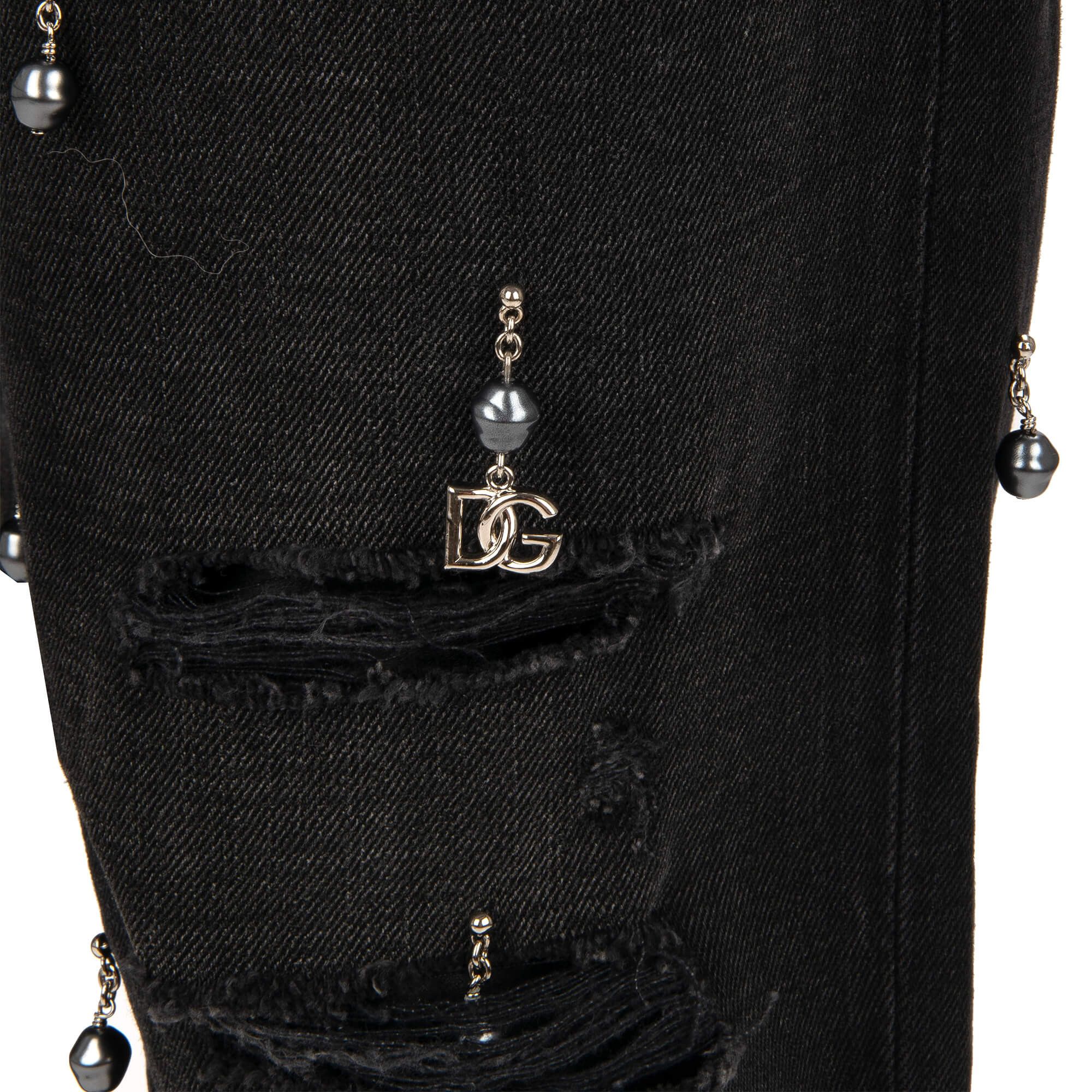 Dolce & Gabbana o1y0125 Logo Jeans in Black/Grey Size US 30 / EU 46 - 7 Thumbnail