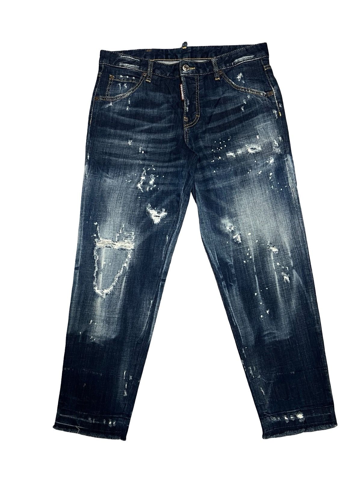 Dsquared2 Dsquared2 stretch-cotton distressed finish cropped jeans Size US 40 / EU 56 - 1 Thumbnail